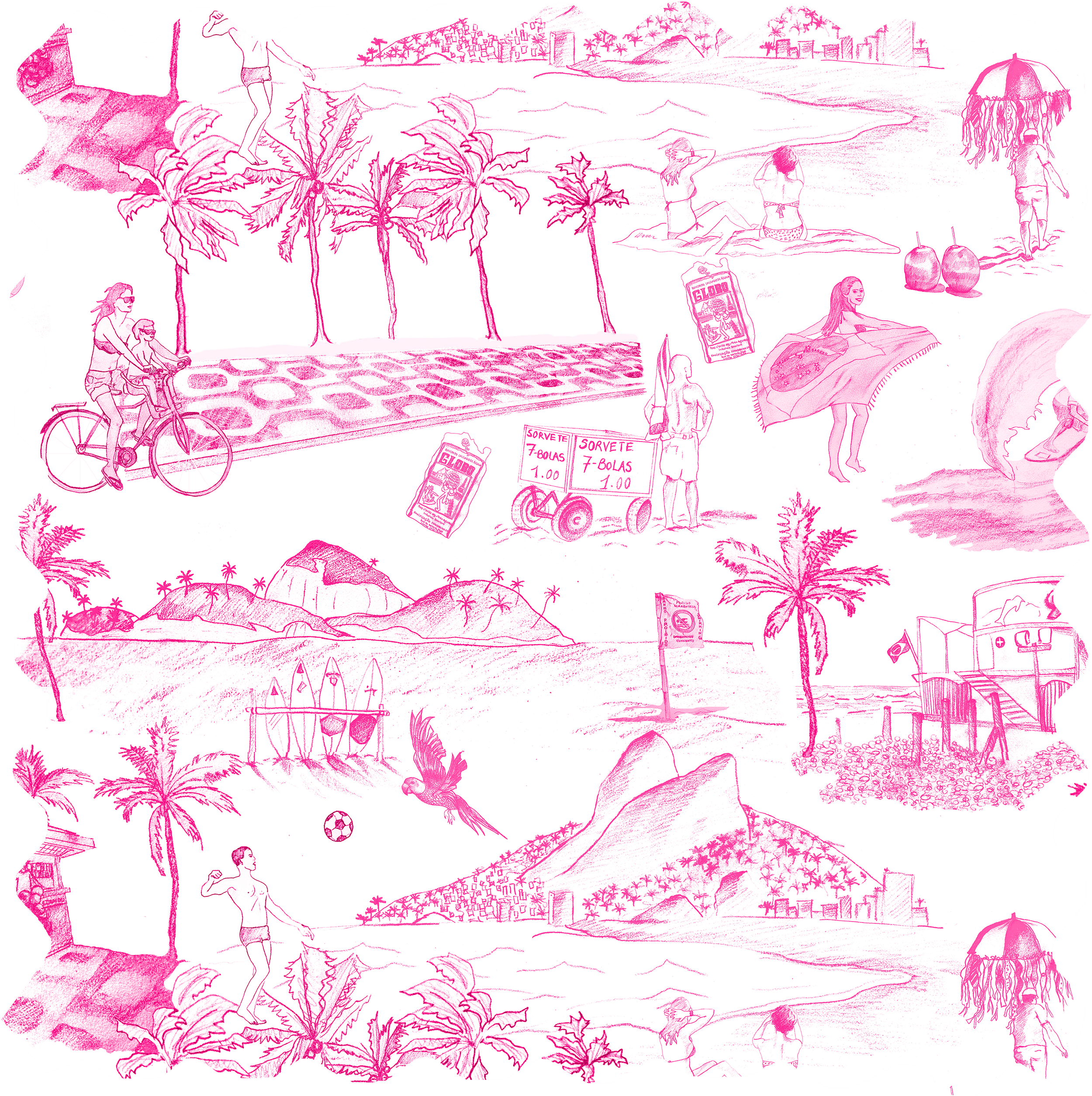 Ipanema Fabric - Pink