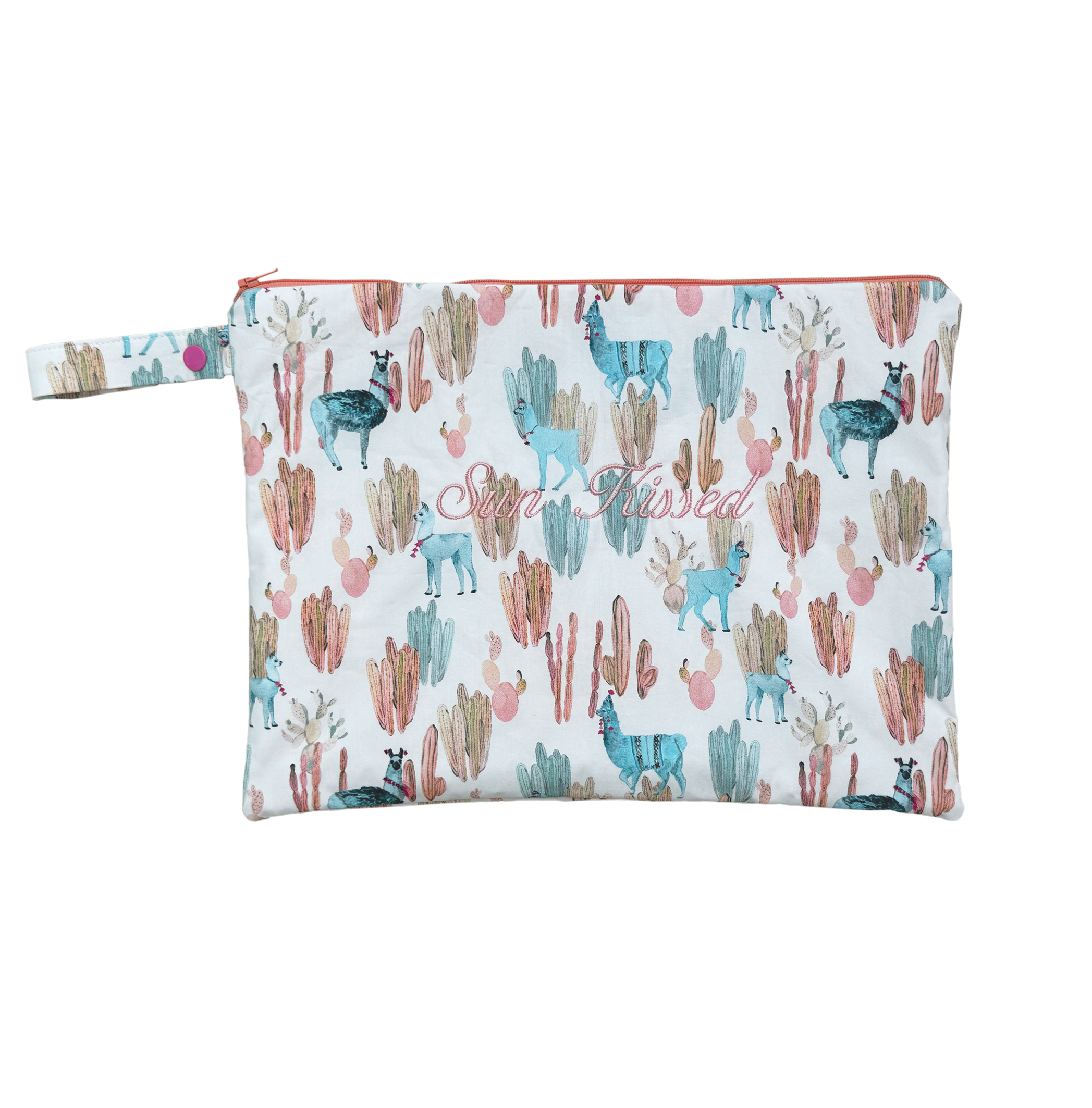 Altiplano Large Bikini Bag - Turquoise & Coral.png