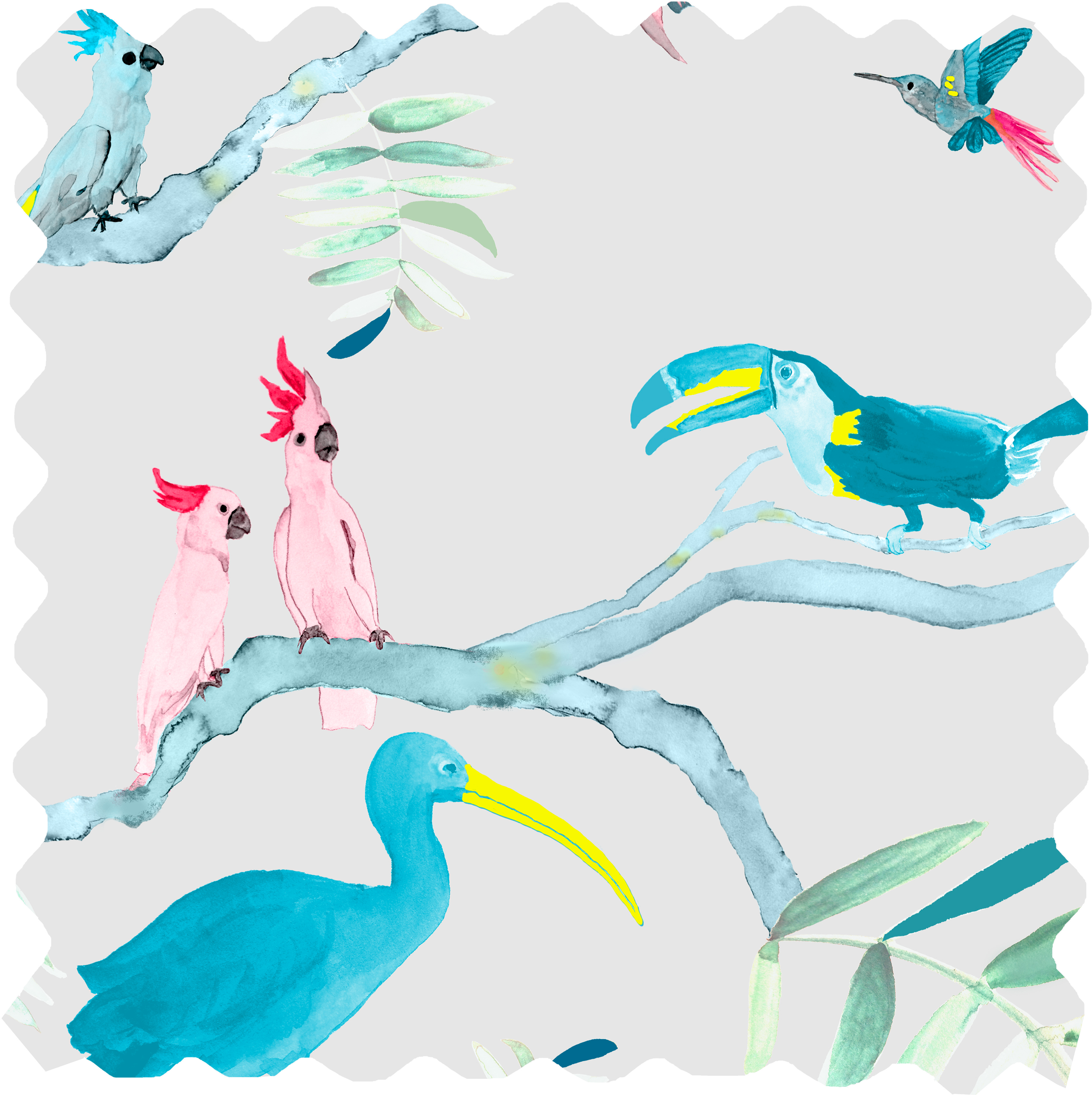 Pantanal Fabric - Aqua