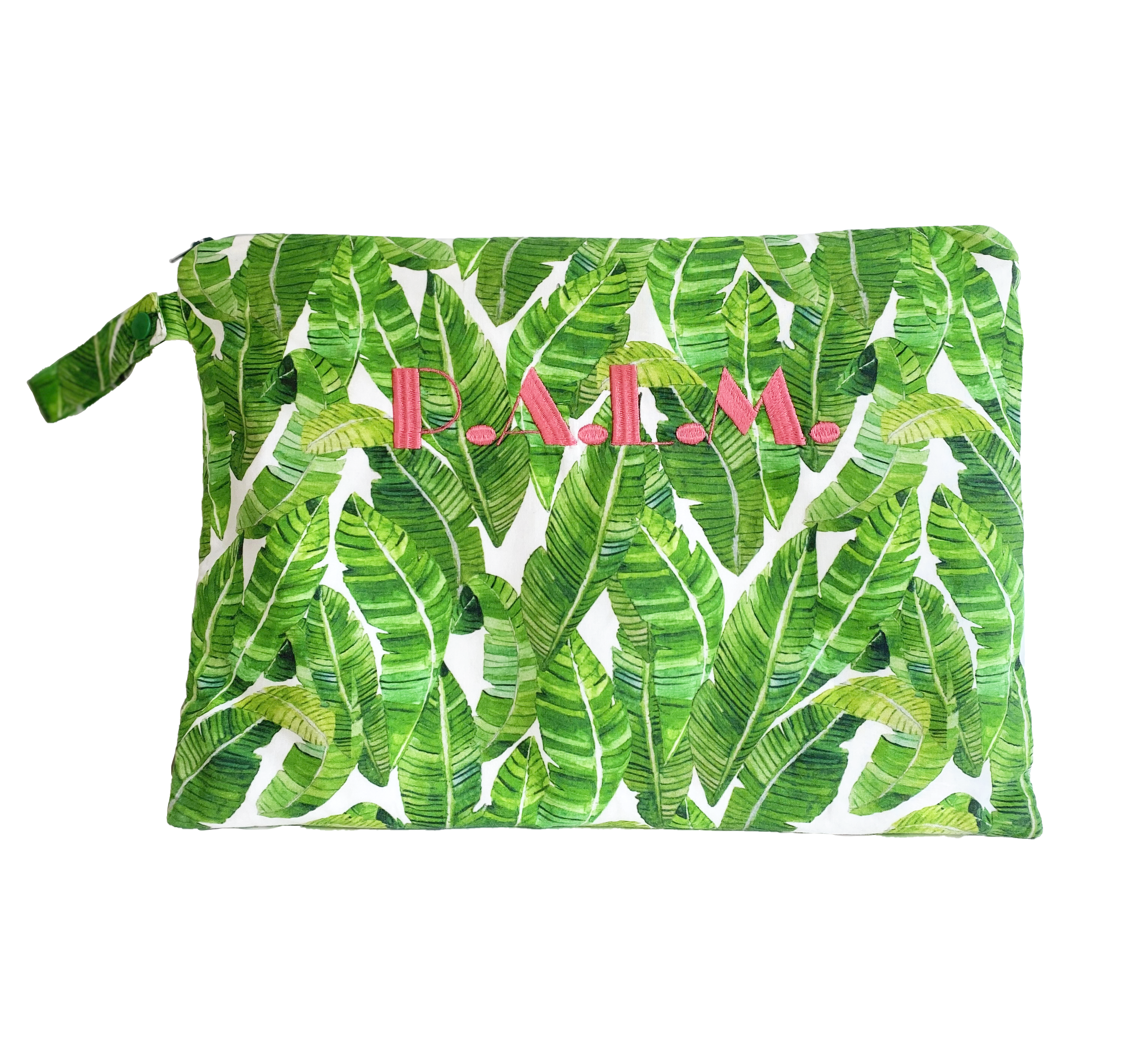 Bananeira Personalised Large Bikini Bag Green Palms