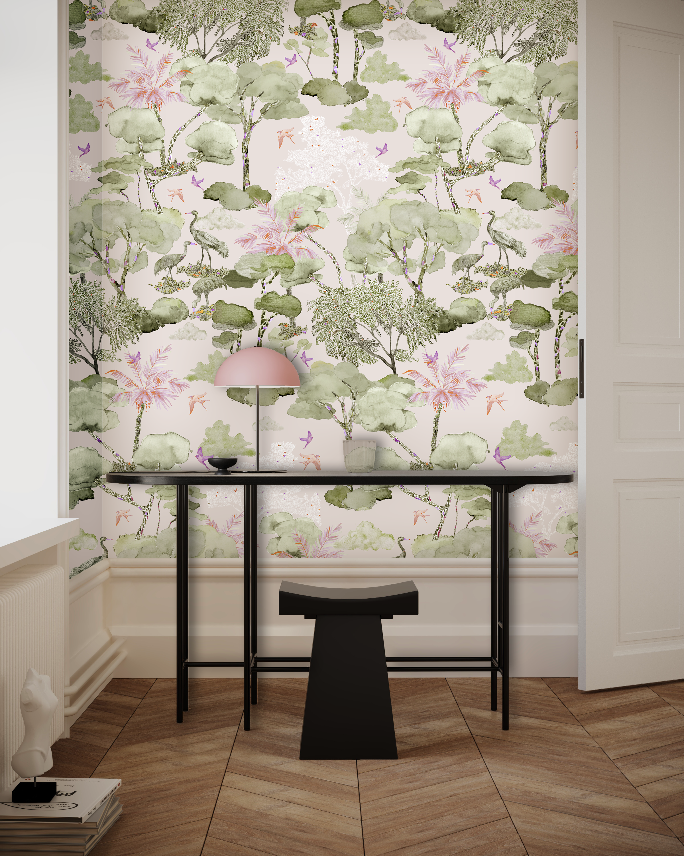 ALETEO_Kariokas_Wallpaper_Pink_Green_Birds_Desk.png