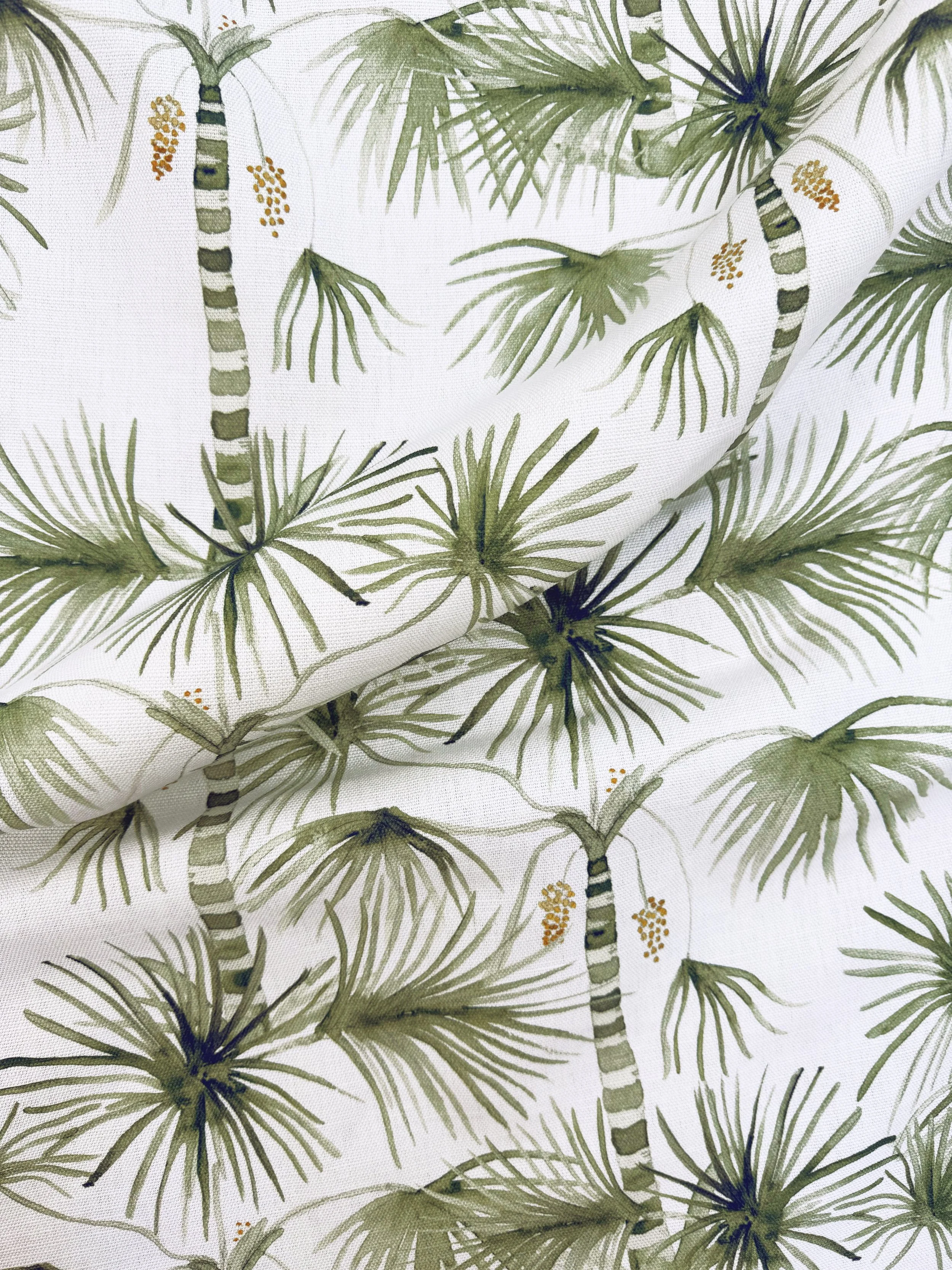 Palma Fabric - Green & Orange - zoom texture.jpg
