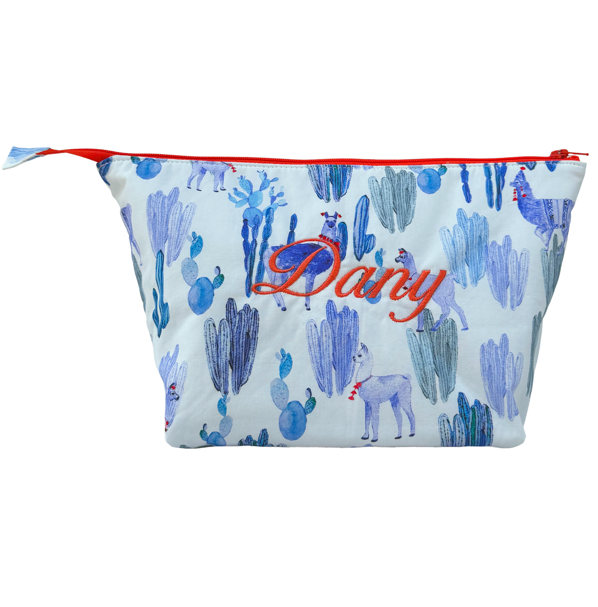 Altiplano Personalised Cosmetic Bag - Blue Lamas