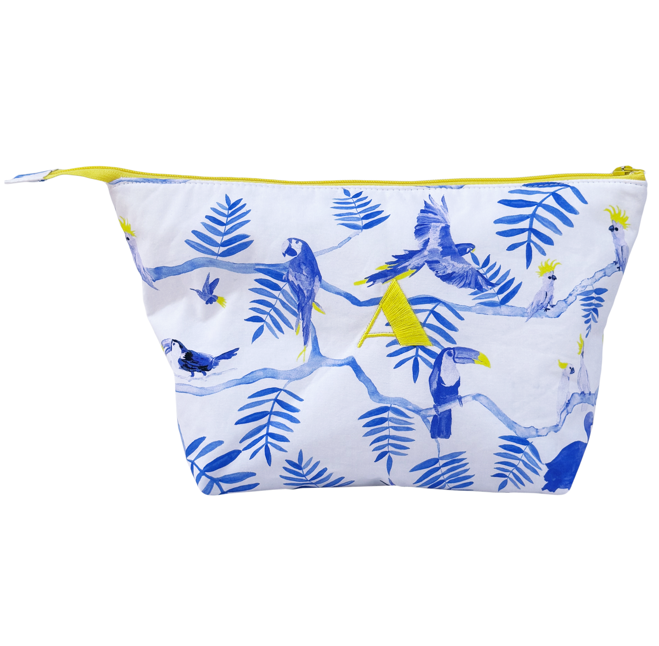 Pantanal Cosmetic Bag - Blue & Yellow.png