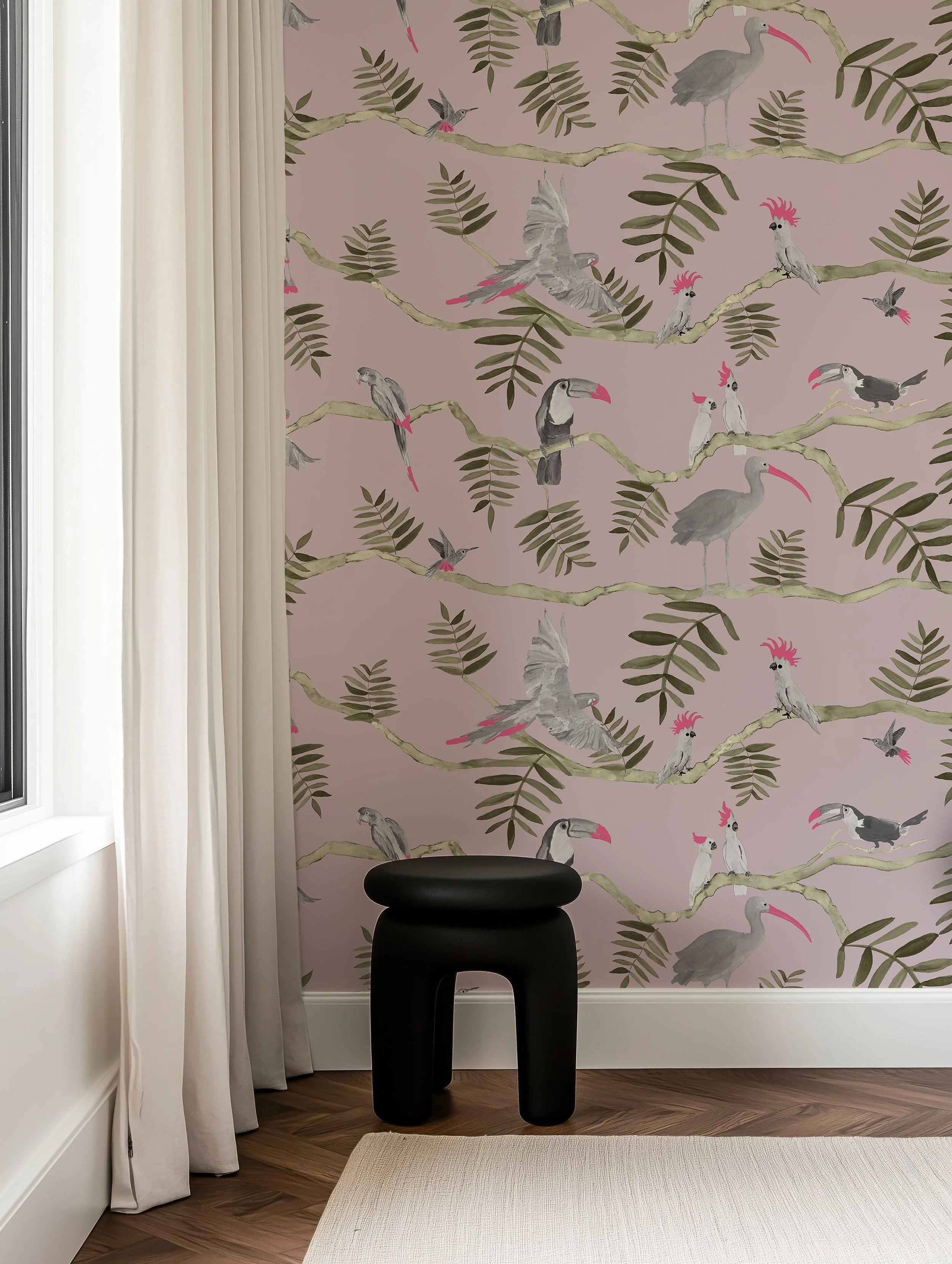 PANTANAL_Kariokas_Wallpaper_Pink_Birds_Toucans_Hall.jpg