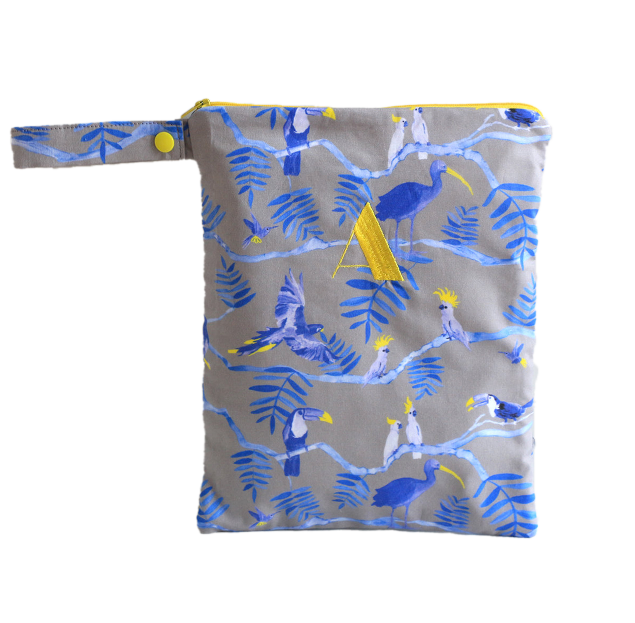 Pantanal Personalised Small Bikini Bag - Blue Birds