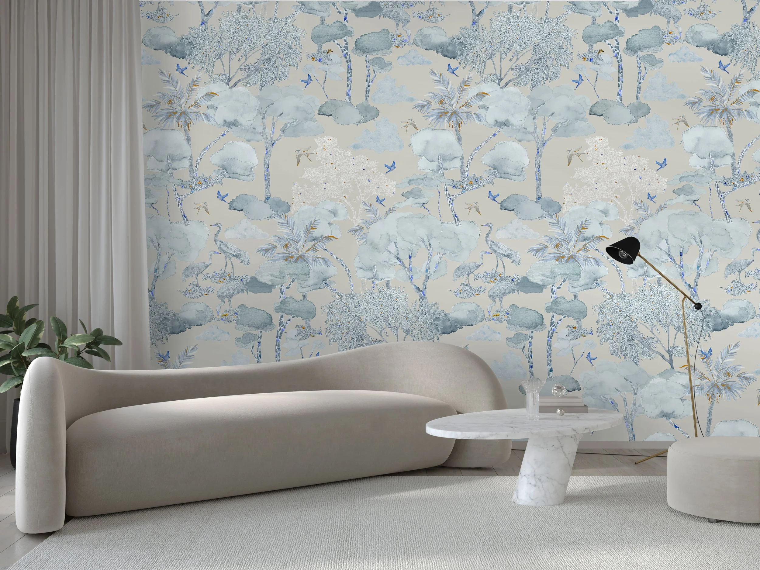 ALETEO_Kariokas_Wallpaper_Blue_Beige_Birds_Living_Room.jpg