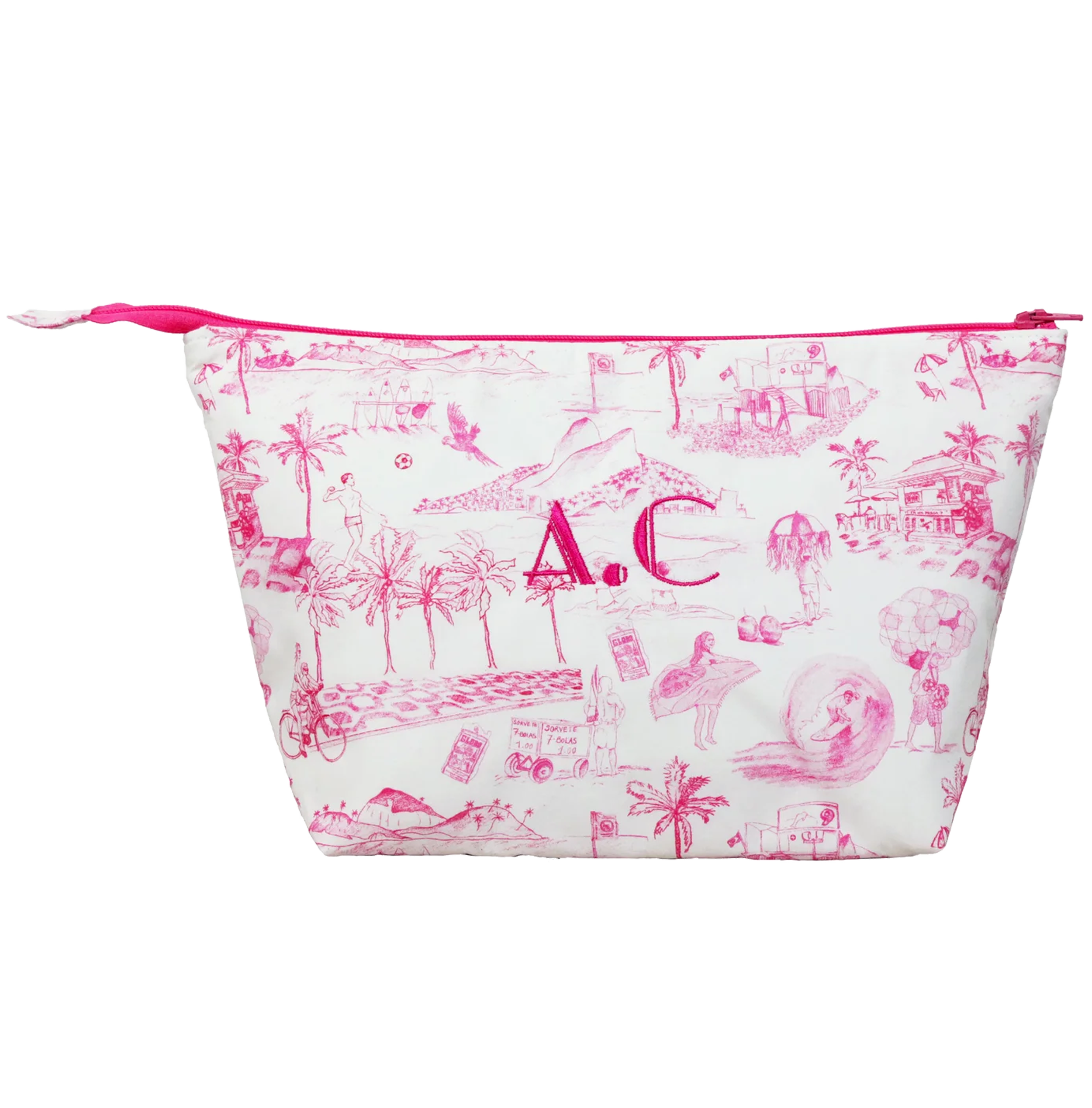 Ipanema Personalised Cosmetic Bag - Pink