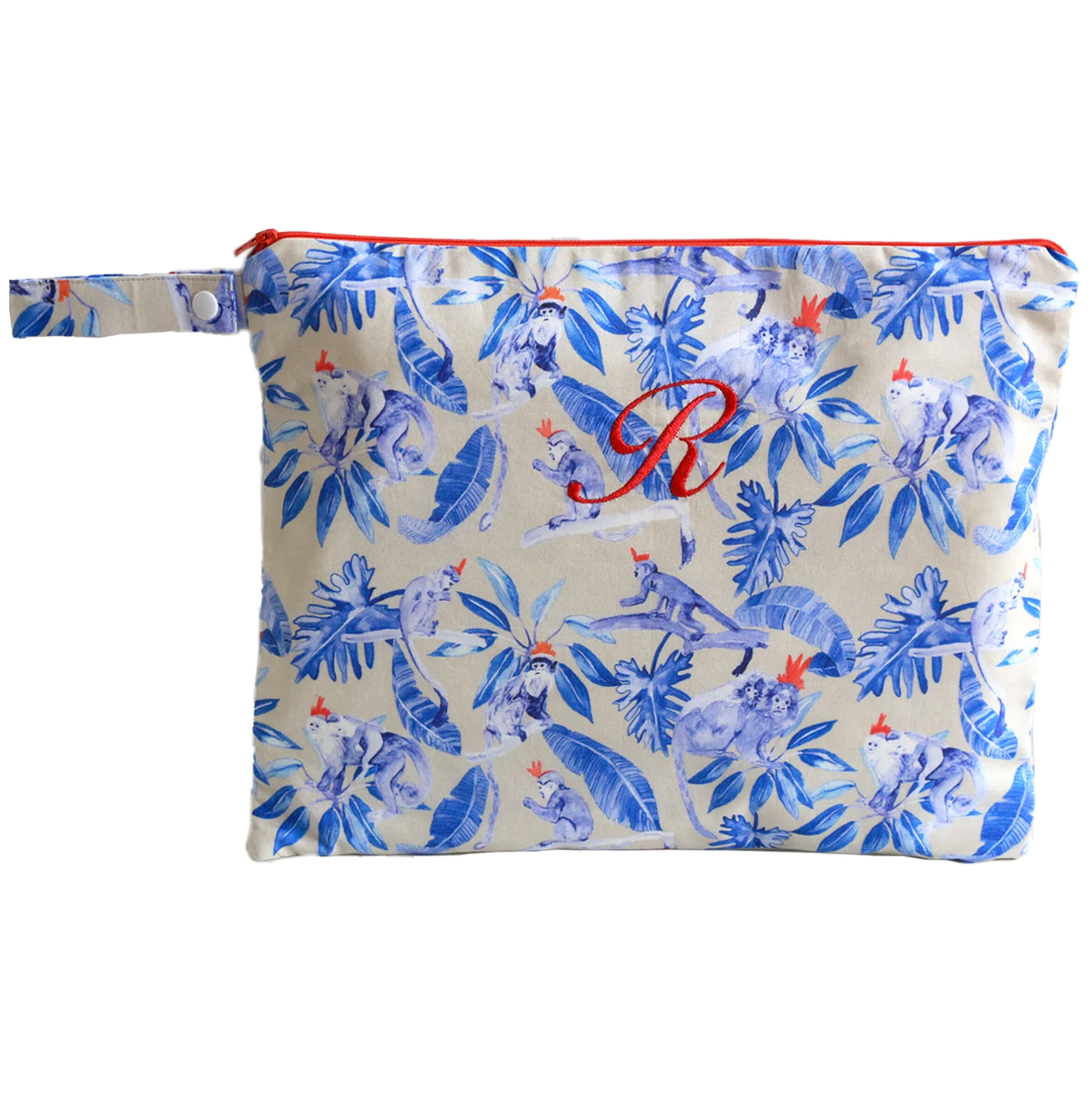 Tribu Personalised Large Bikini Bag - Blue Monkeys