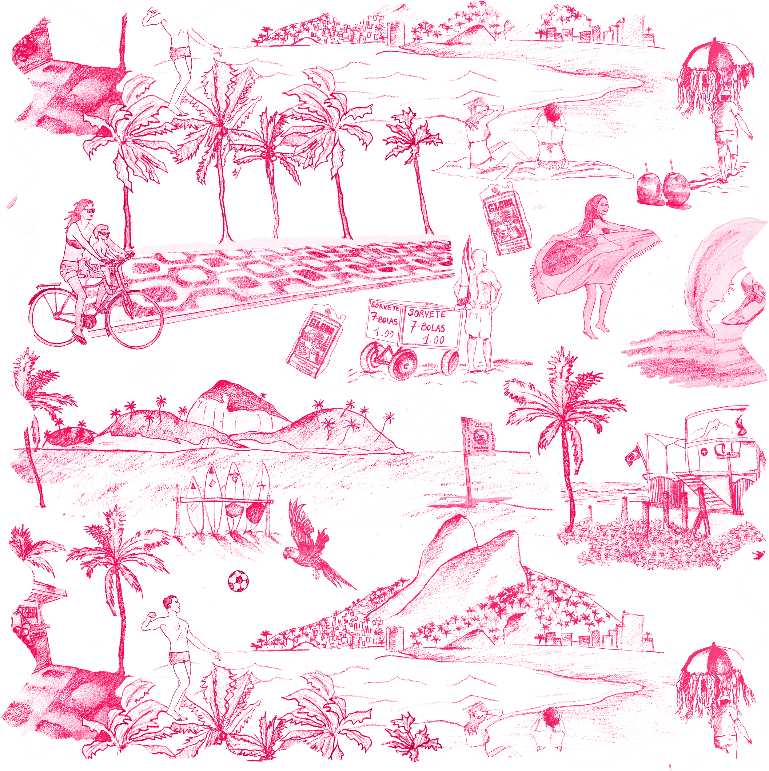 Ipanema Fabric - Pink