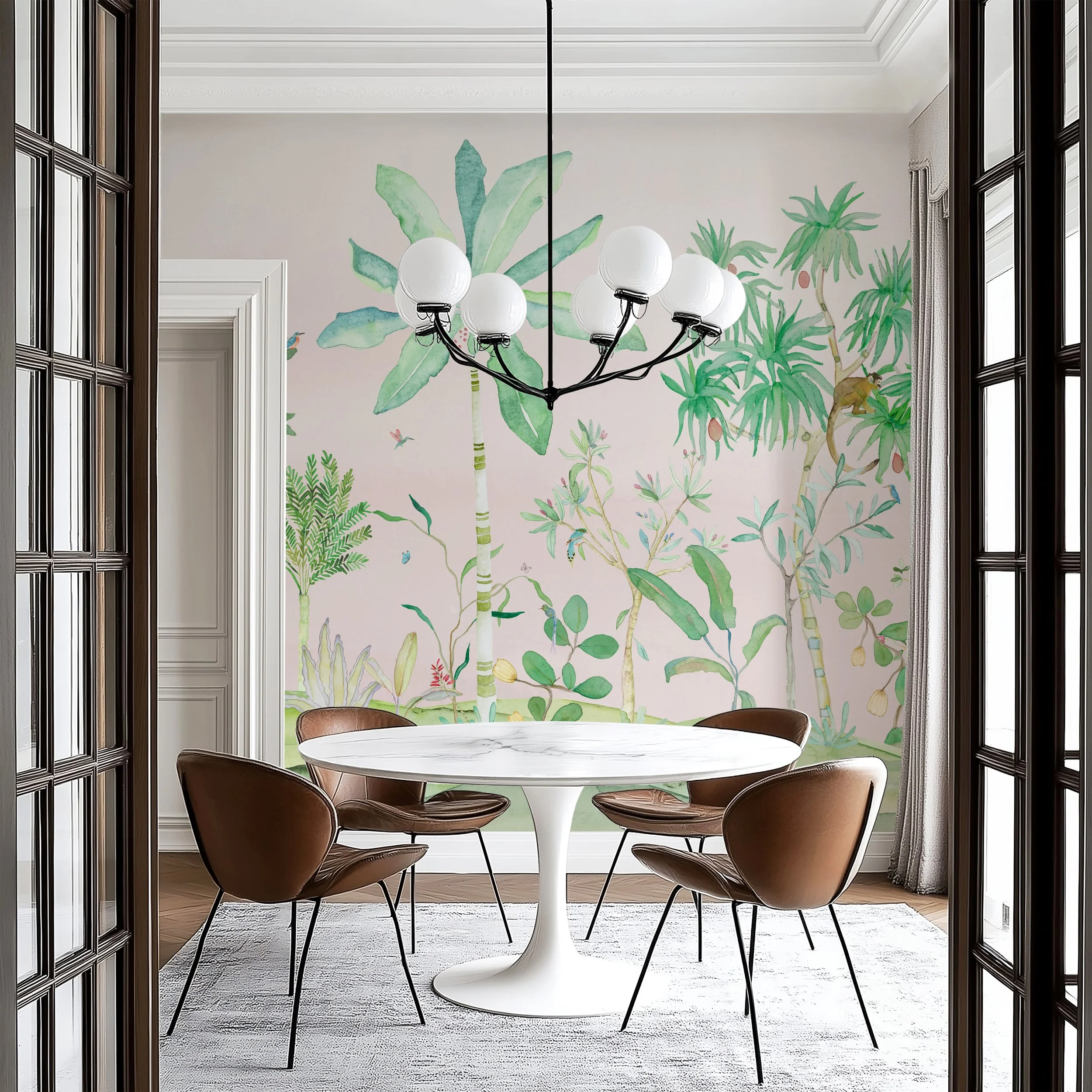 UBATUBA_Kariokas_Wallpaper_Panoramic_Pink_Monkeys_Dining_Room.jpg