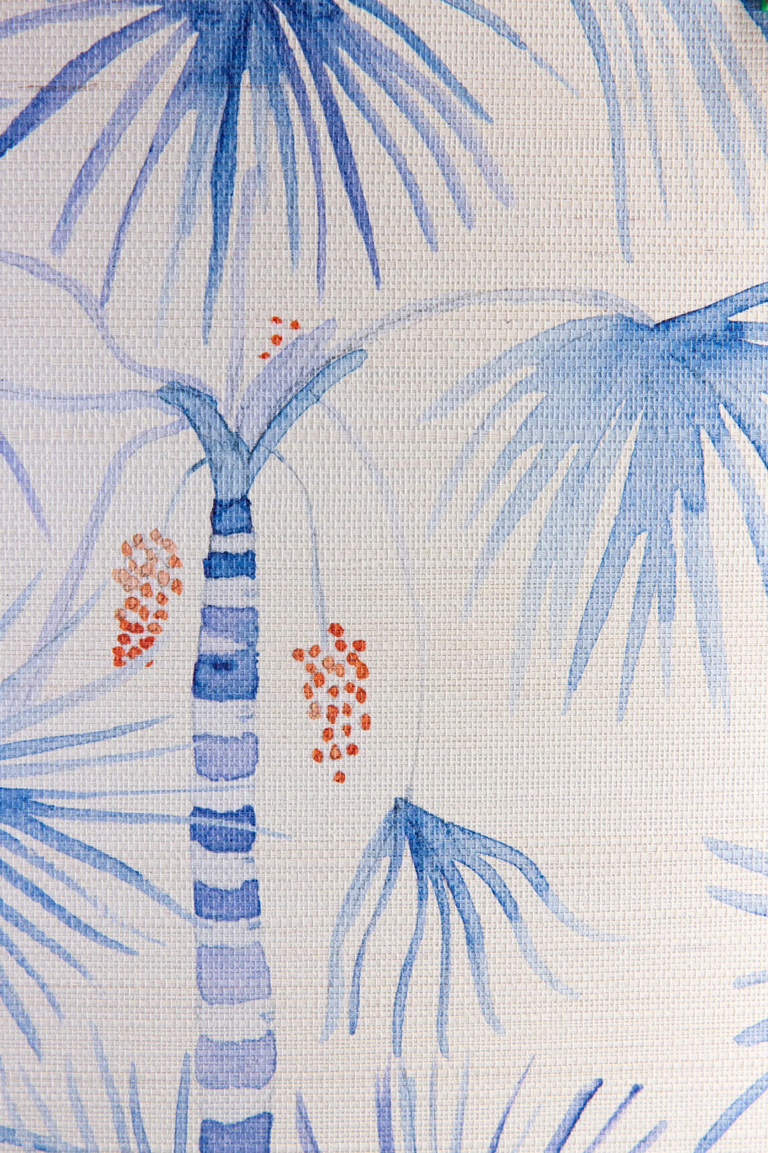 Palma Sisal Wallpaper - Blue