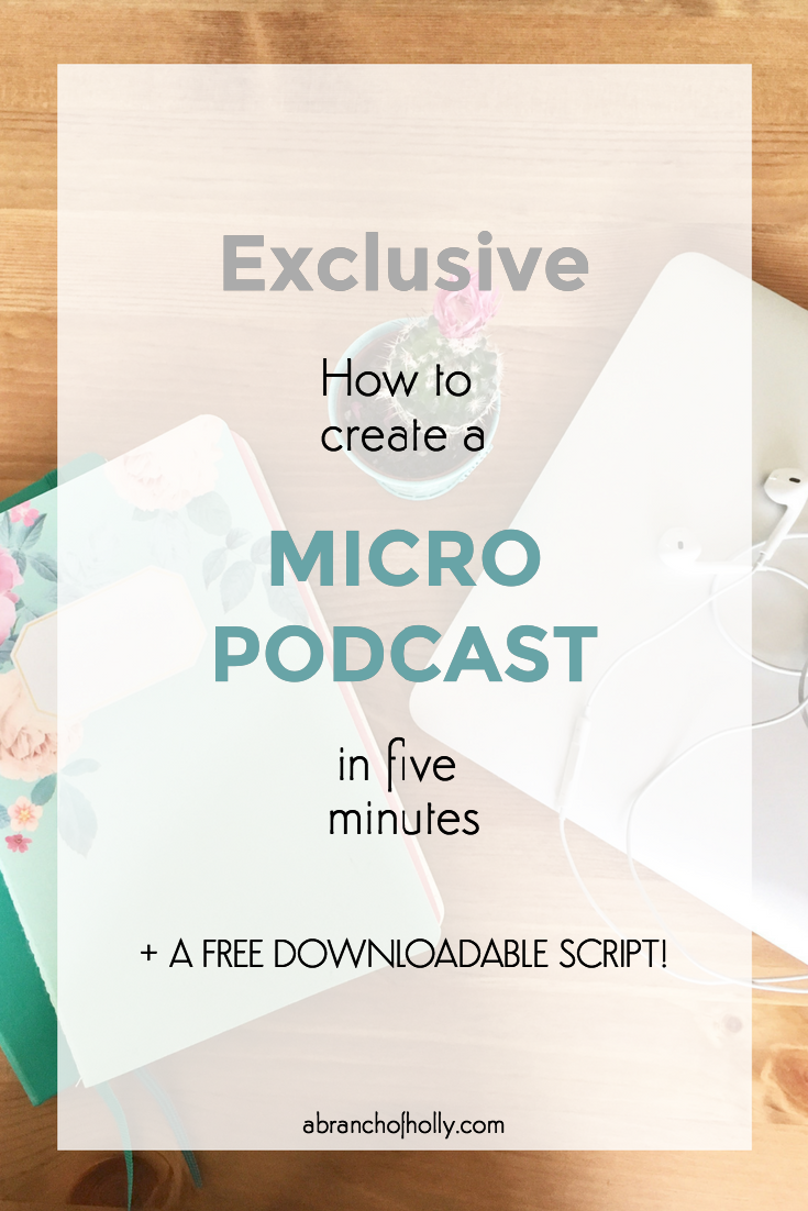 EXCLUSIVE: HOW TO CREATE A MICRO PODCAST IN 5 MINUTES