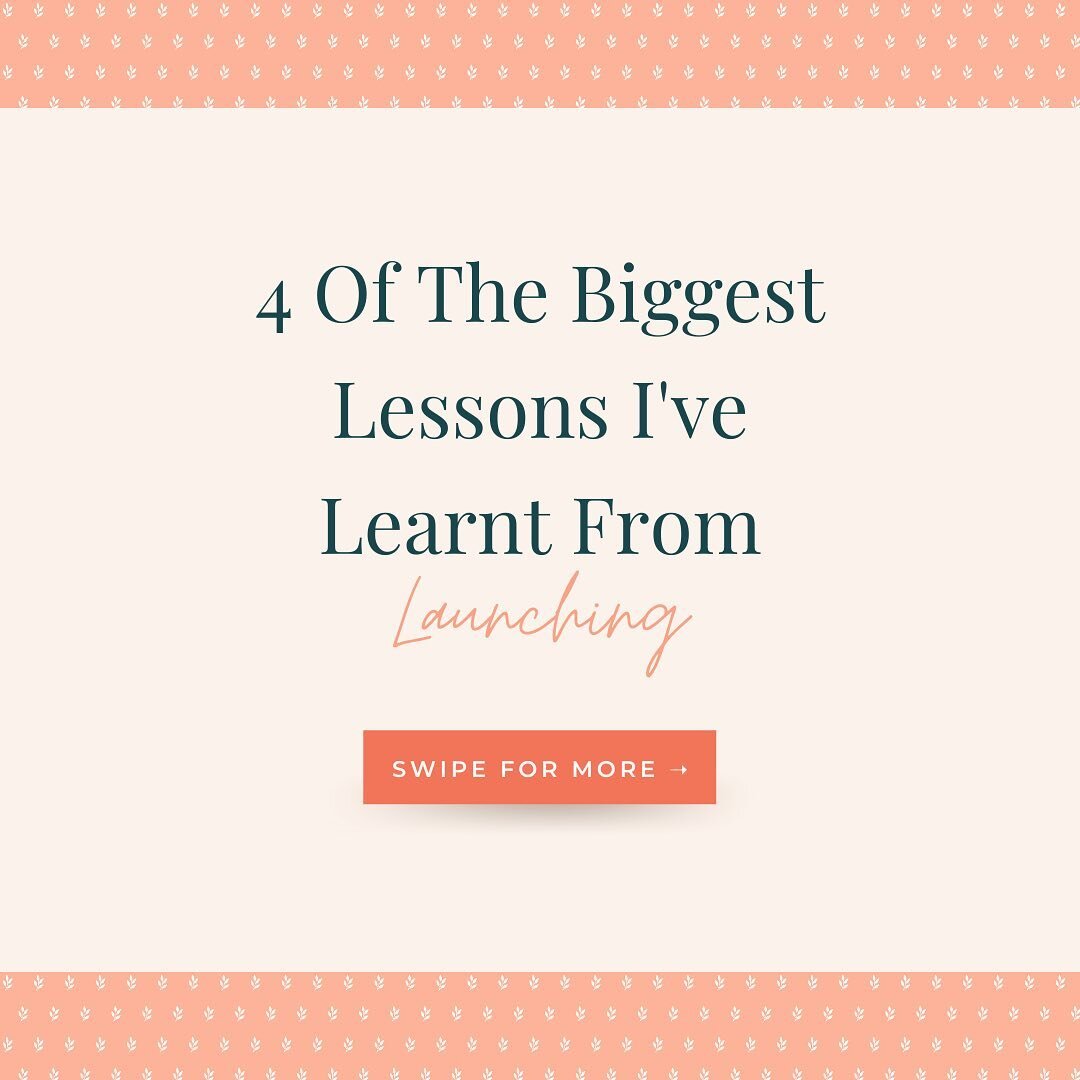 4 OF THE BIGGEST LESSONS I&rsquo;VE LEARNT FROM 2+ YEARS OF LAUNCHING (save for later!) 🤩⁣
⁣
Launching has done so many amazing things for business (including allowing me to take 5 months off to be with my son when he was born) so I wanted to share 