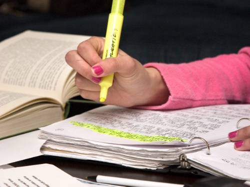 Time to study? Great! Let me just grab my notebook, textbook, highlighters, colored-pens, flash cards, snacks and energy drinks.