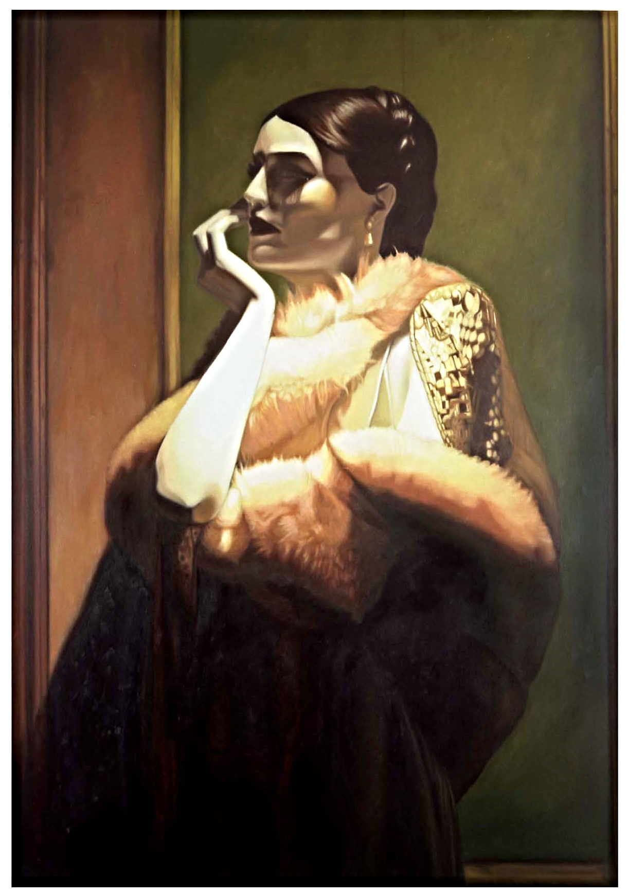Angelina in " The Golden Shawl" Oil On Canvas - 60 x 40in - 2003