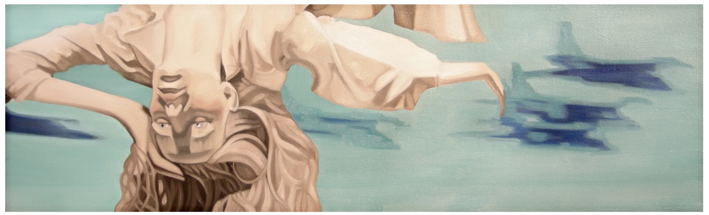 Jet Fighter Oil on Canvas - 40 x 12in - 2007