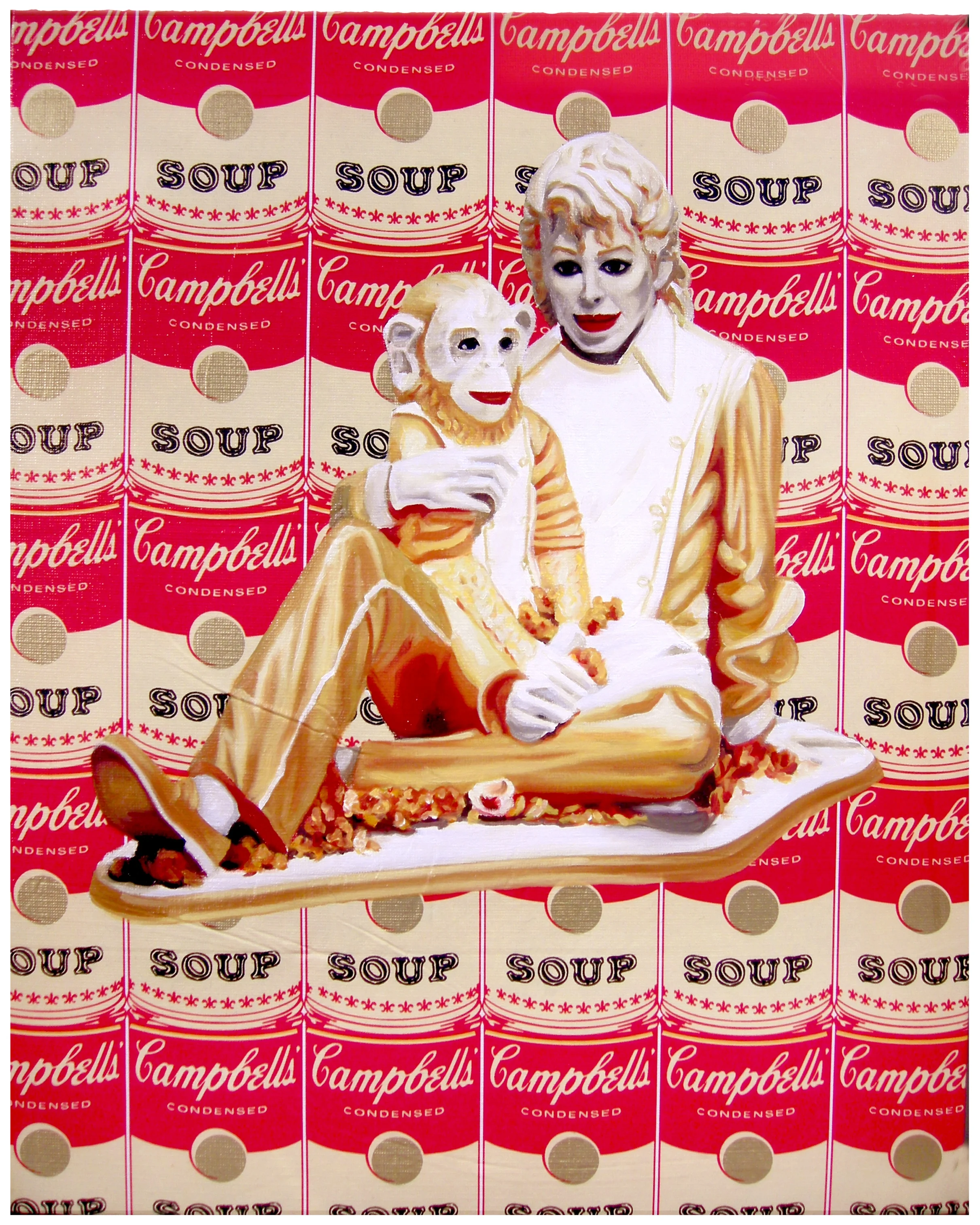 Michael and Bubbles Mixed Media - 20 x 16in - 2008