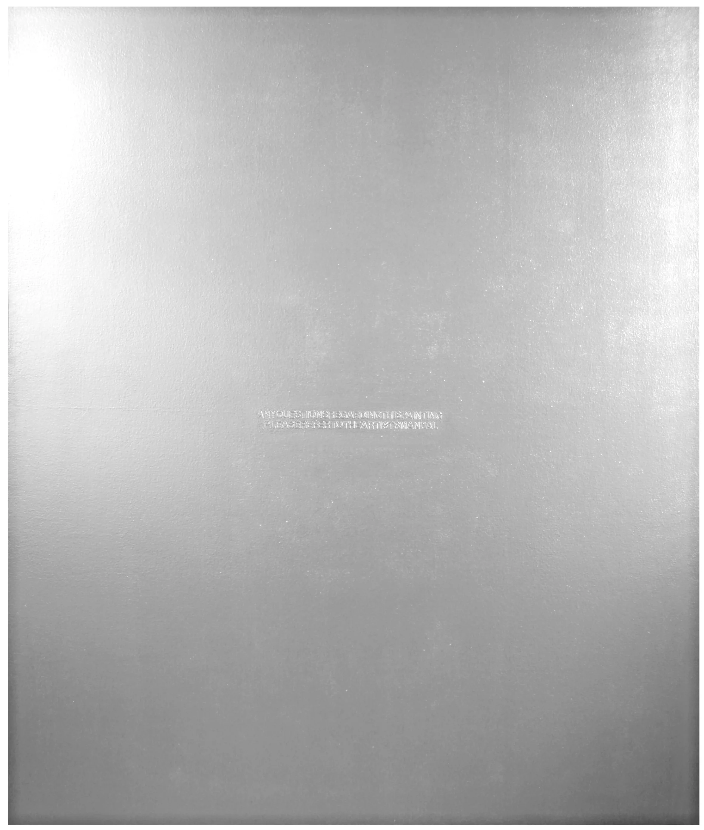 Any Questions Industrial Paint on Canvas - 63.75 x 58in - 2011