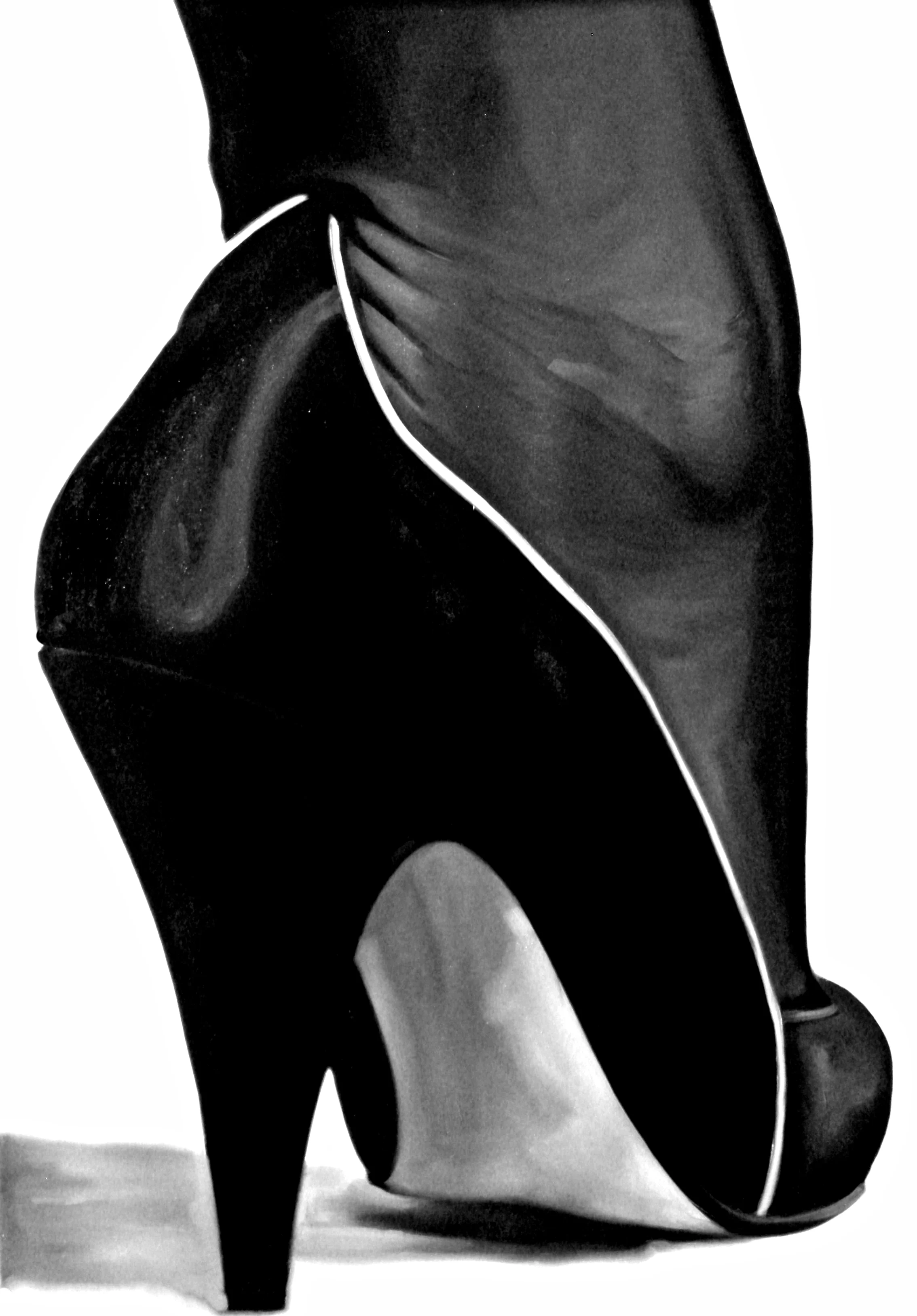 Newton Pump ( Helmut Newton 1983) Oil On Primed Paper - 29 x 20in - 2011