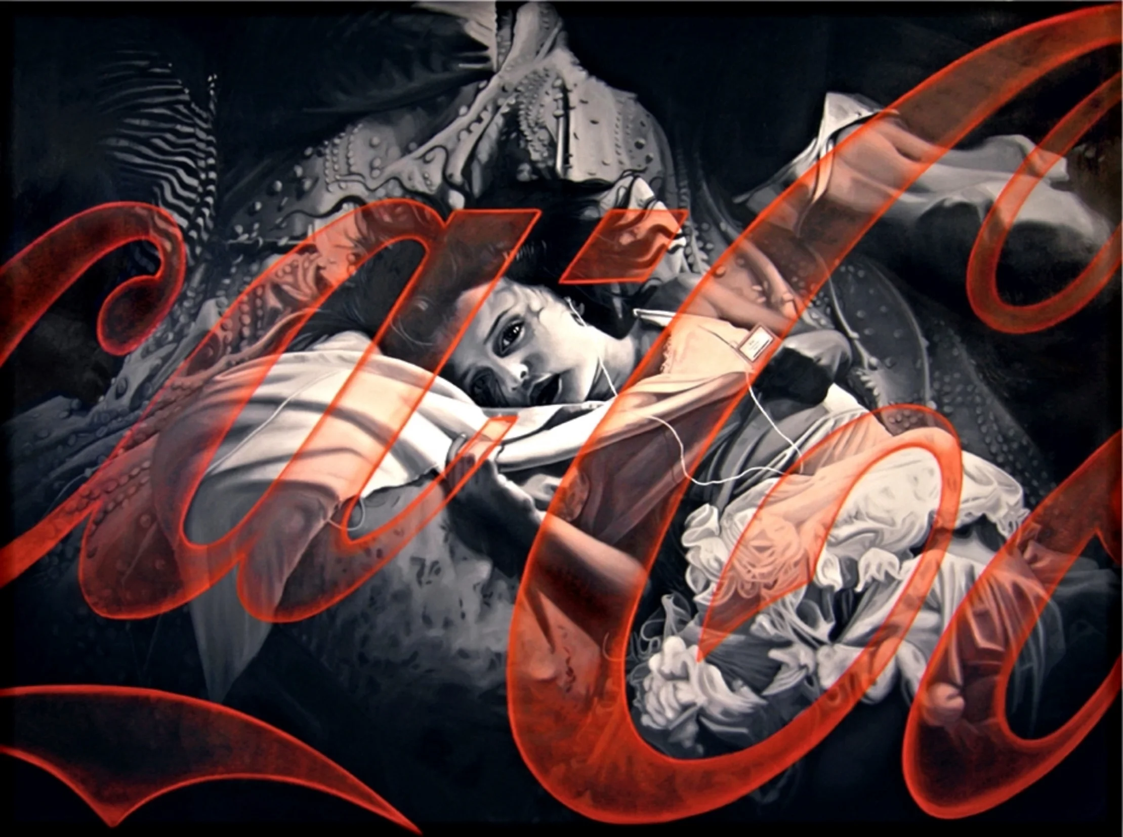Flaming Youth ( Coke Kidz) Oil On Canvas - 56 x 72in - 2010/11