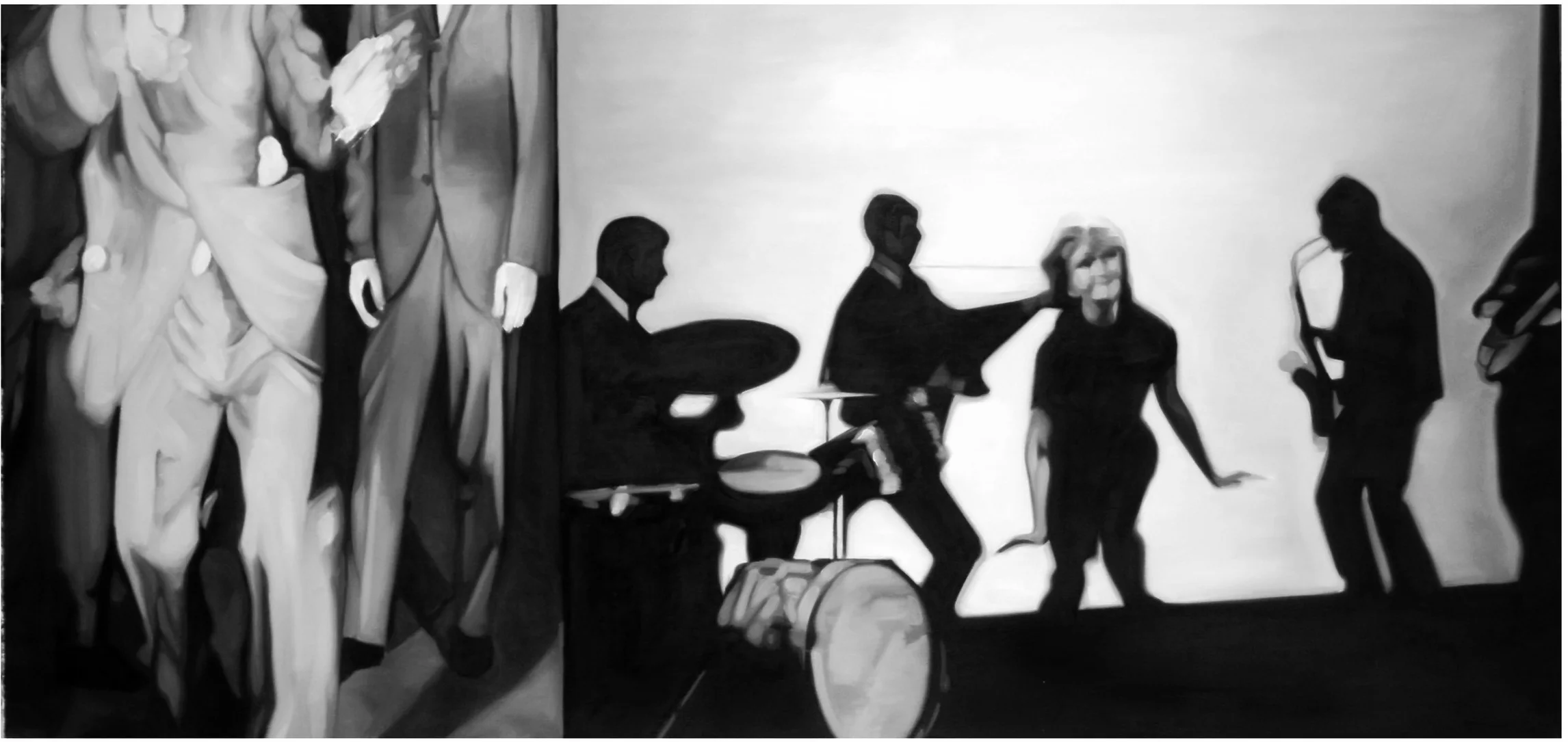 Dance Dance Dance Oil On Canvas - 25 x 52in - 2007