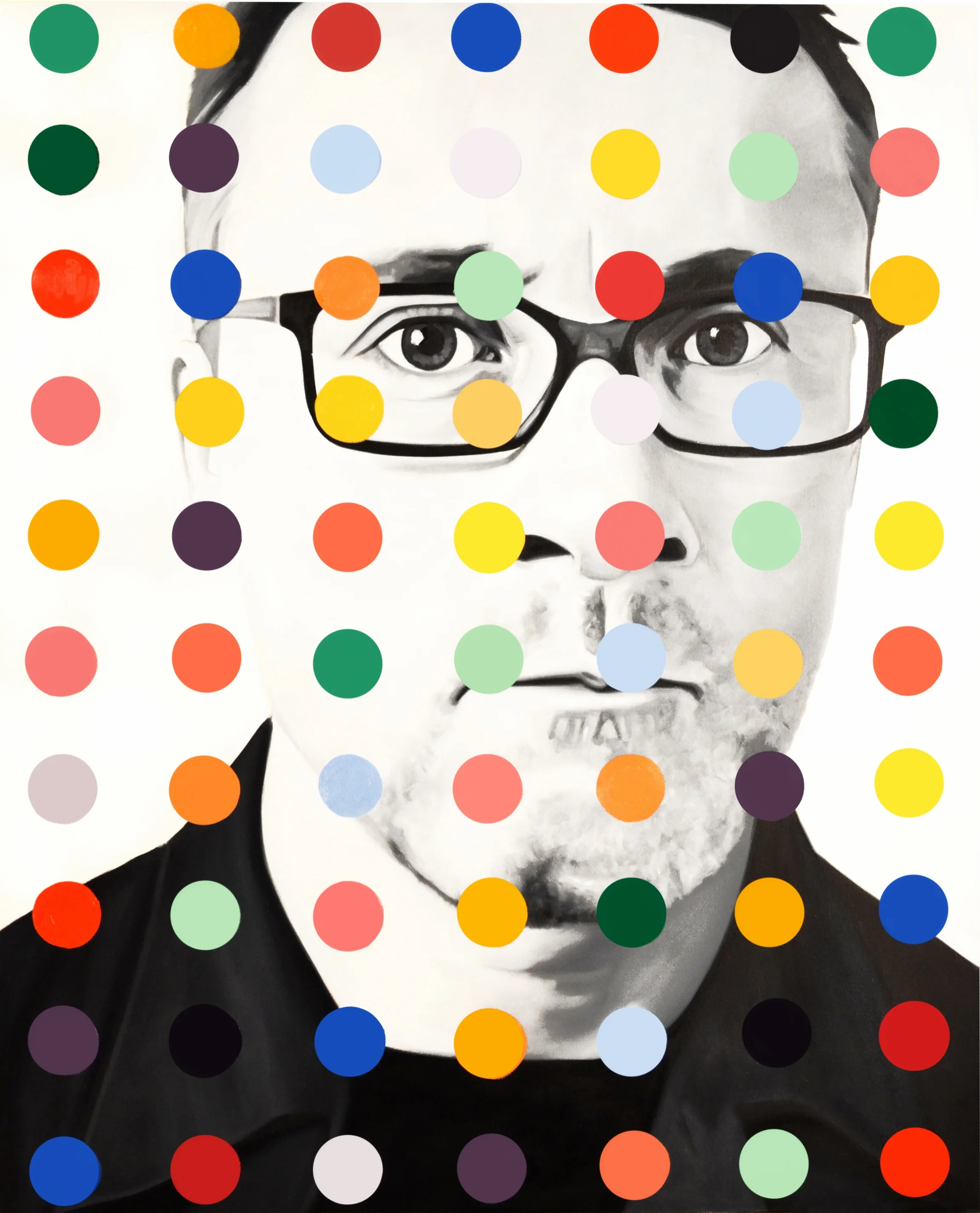 Damien Dot Oil on Canvas - 54 x 44in - 2013 SOLD