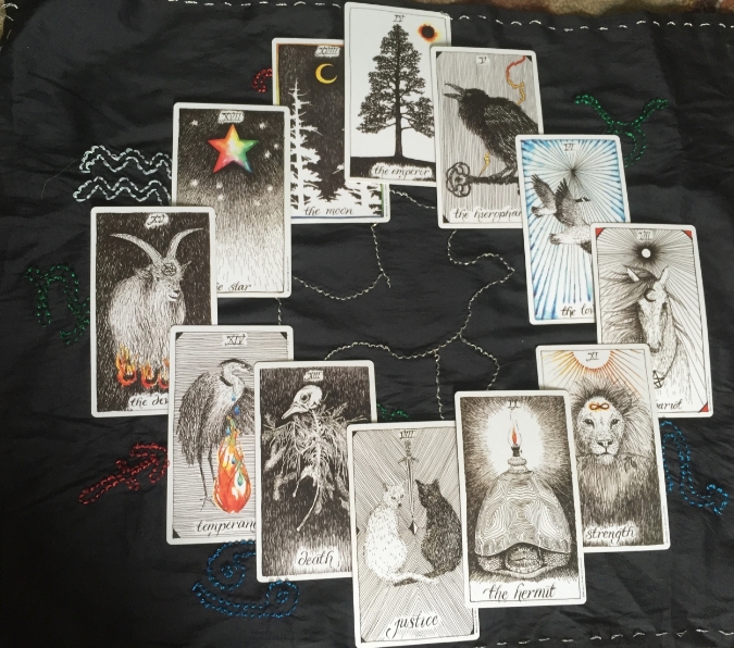 This month's Tarotscope features the Wild Unknown Tarot.