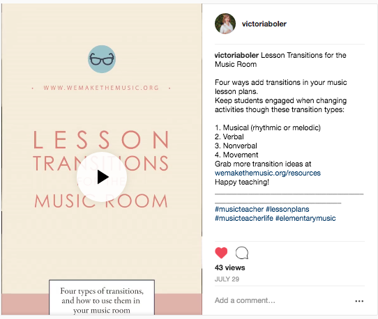 Musical Transitions for Elementary Music Teachers