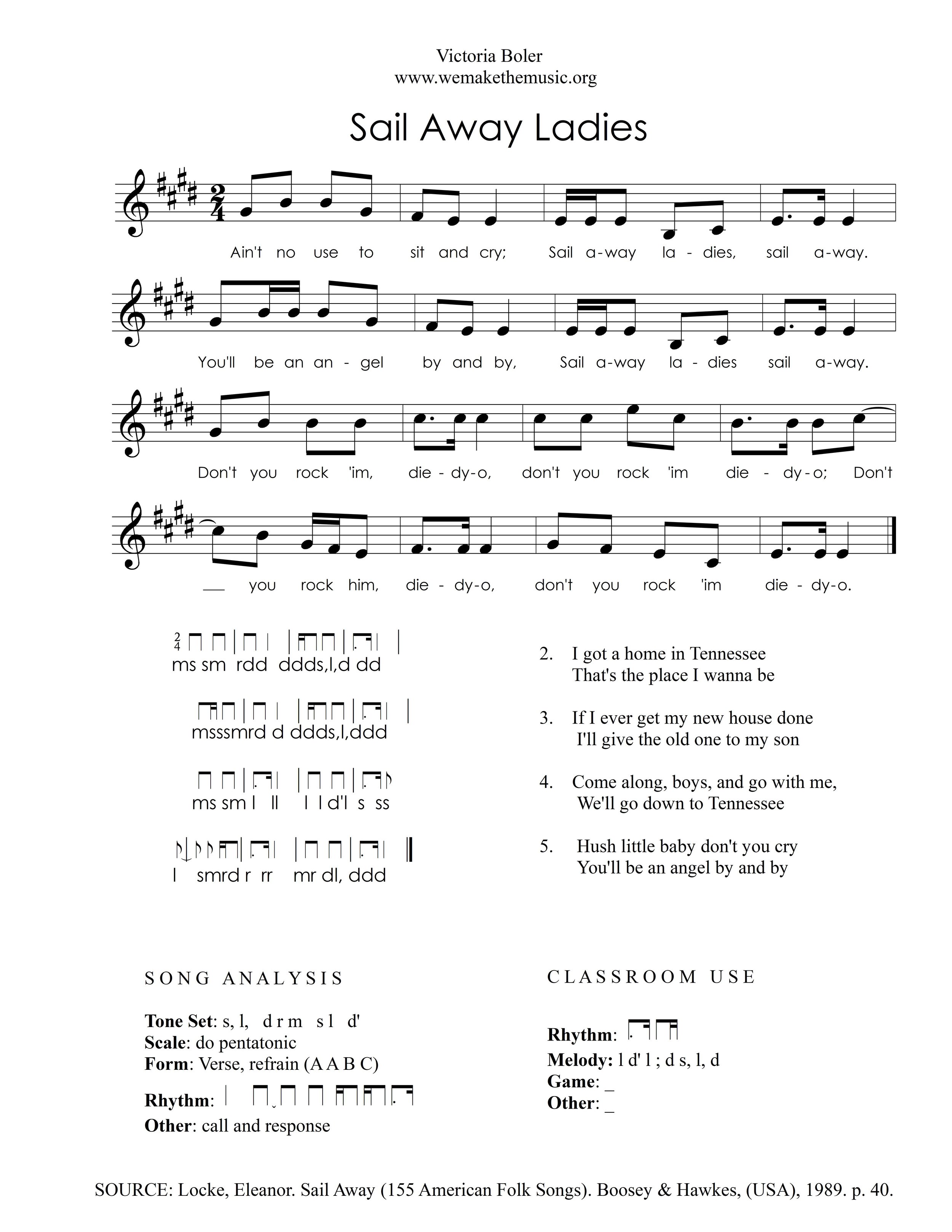 Sail Away Ladies — We Are the Music Makers