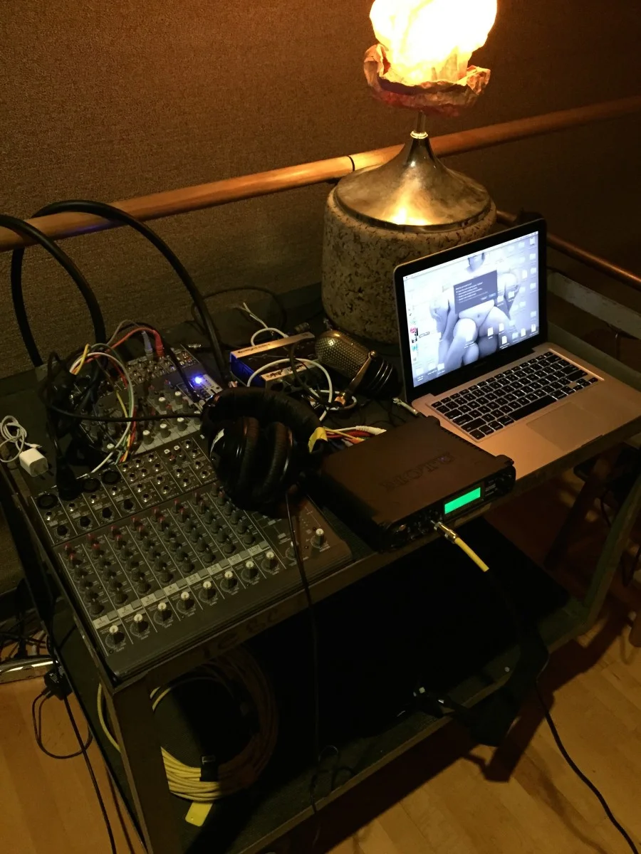 DIY setup in a dance studio
