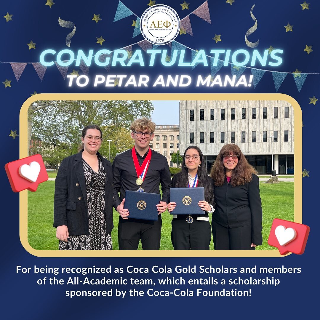 We're excited to announce that our former VP of Communications, Petar Petroski, and our amazing Director of Service, Mana  Mehdizadeh were both recognized as Coca Cola Gold Scholars and members of the All-Academic team, which includes a scholarship g