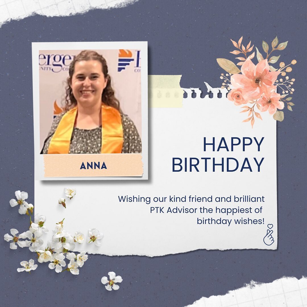 It&rsquo;s May 3, which means it&rsquo;s Anna Gergen&rsquo;s birthday! Happy birthday to our very own PTK advisor!! 🥳

💛💙

#PTK #PTKHonorSociety #BCC #BergenPTK #PTKAdvisor #PhiThetaKappa #PhiThetaKappaMember #BergenCommunityCollege  #BergenCounty