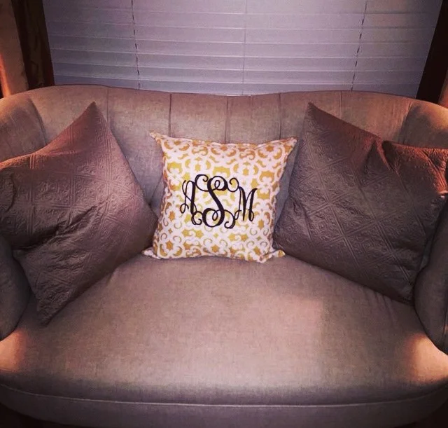 Monogrammed pillow