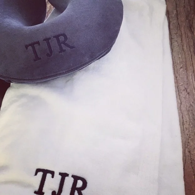 Travel pillow + bath wrap