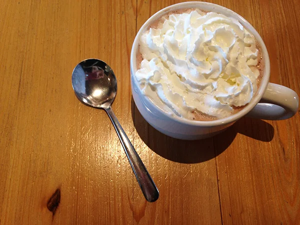{ Hot cocoa is always necessary. Extra whipped cream is a given. }
