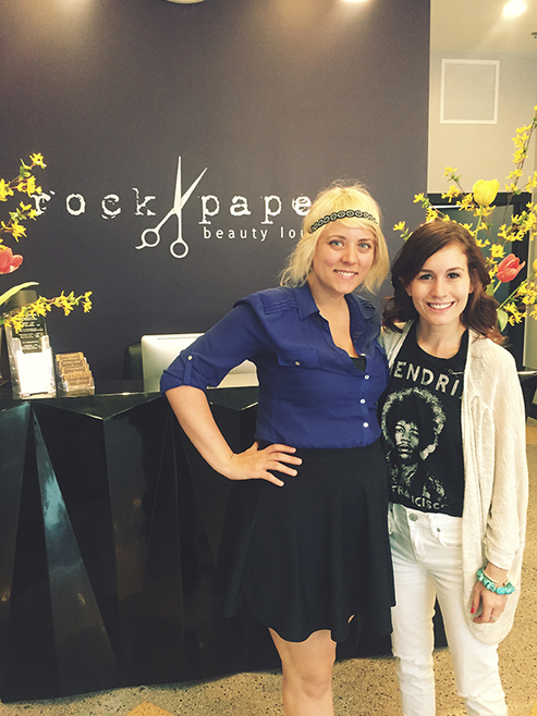 { Post-the-most-amazing-hair-experience. Charlotte + the rest of the Rock/Paper ladies have this hair business game on point. }
