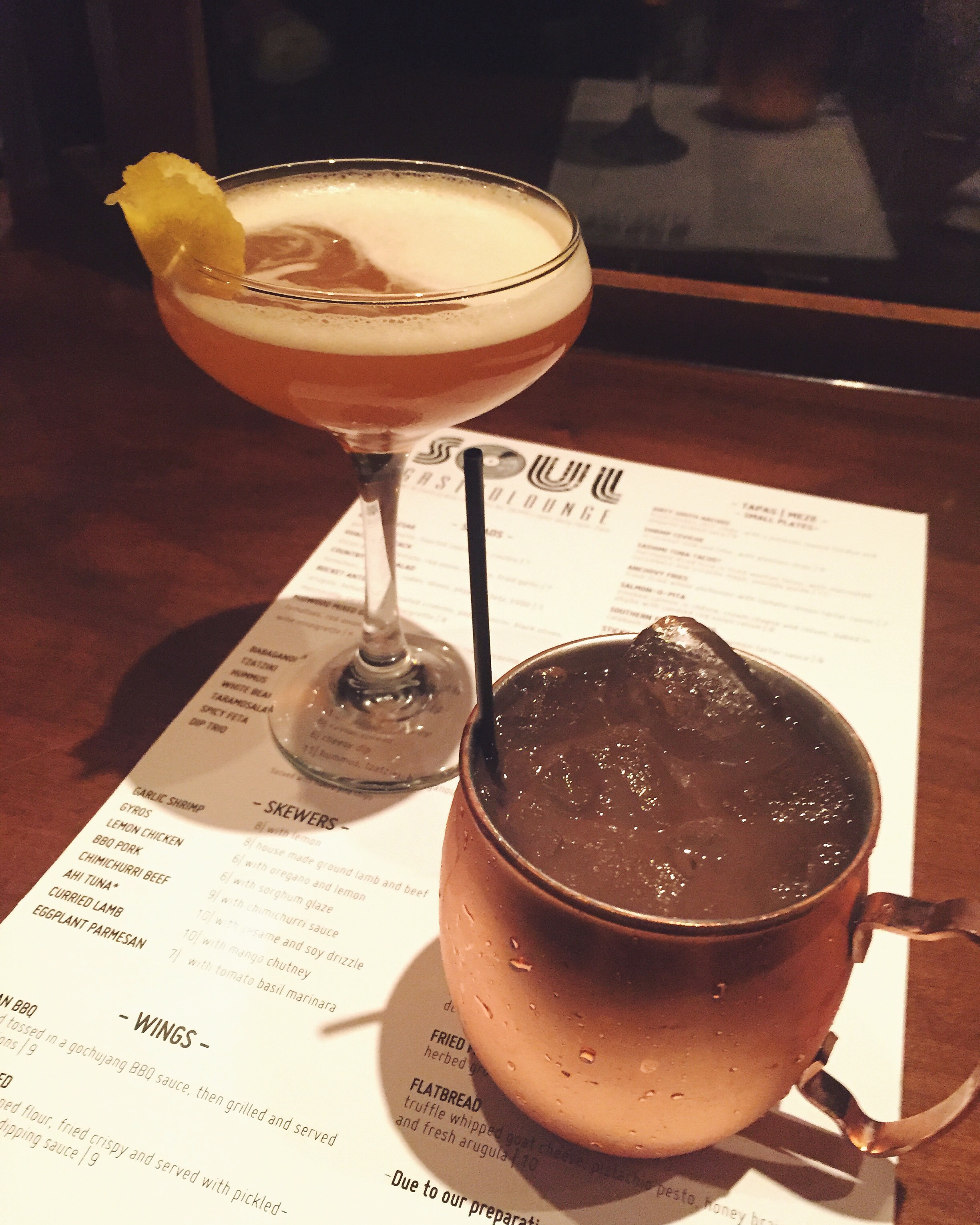 { Old-Fashioned X Winter Moscow Mule. Soul Gastrolounge . }