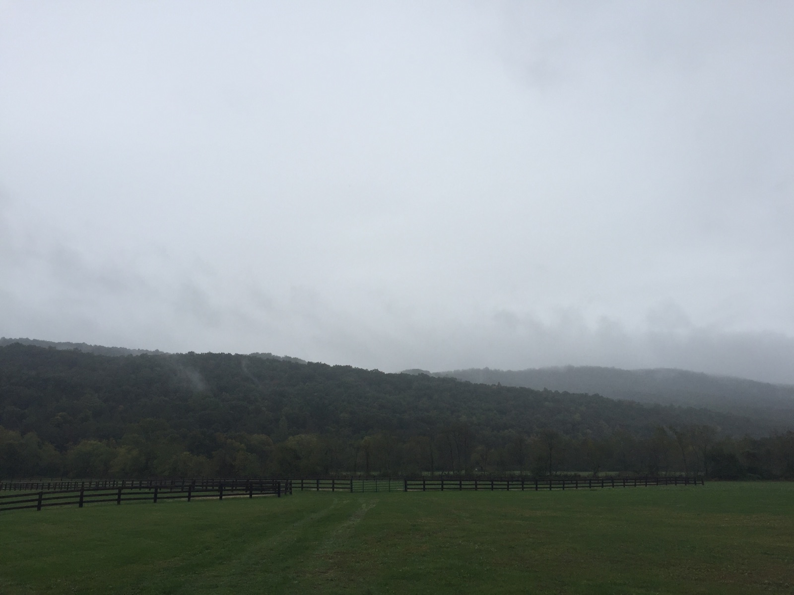 { Even with the rain and fog, these mountains still managed to be beautiful. } 