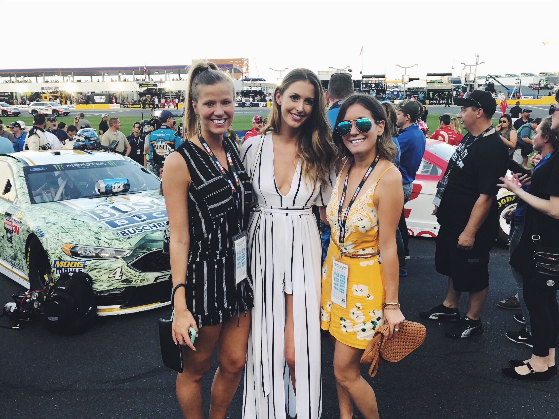 { Pit row hunnies. }