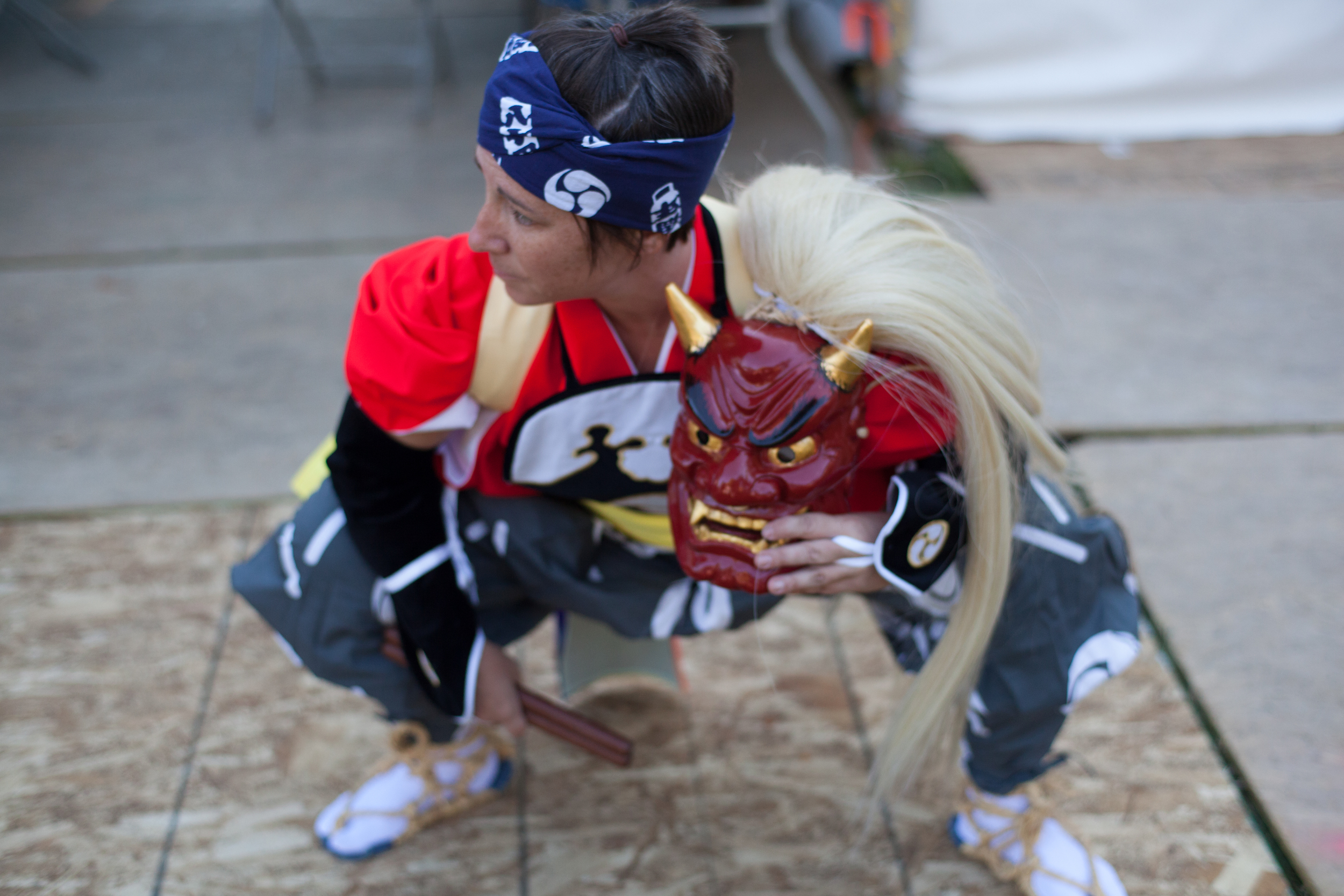 Onedeko-Gumi (Demon Dance) performers.