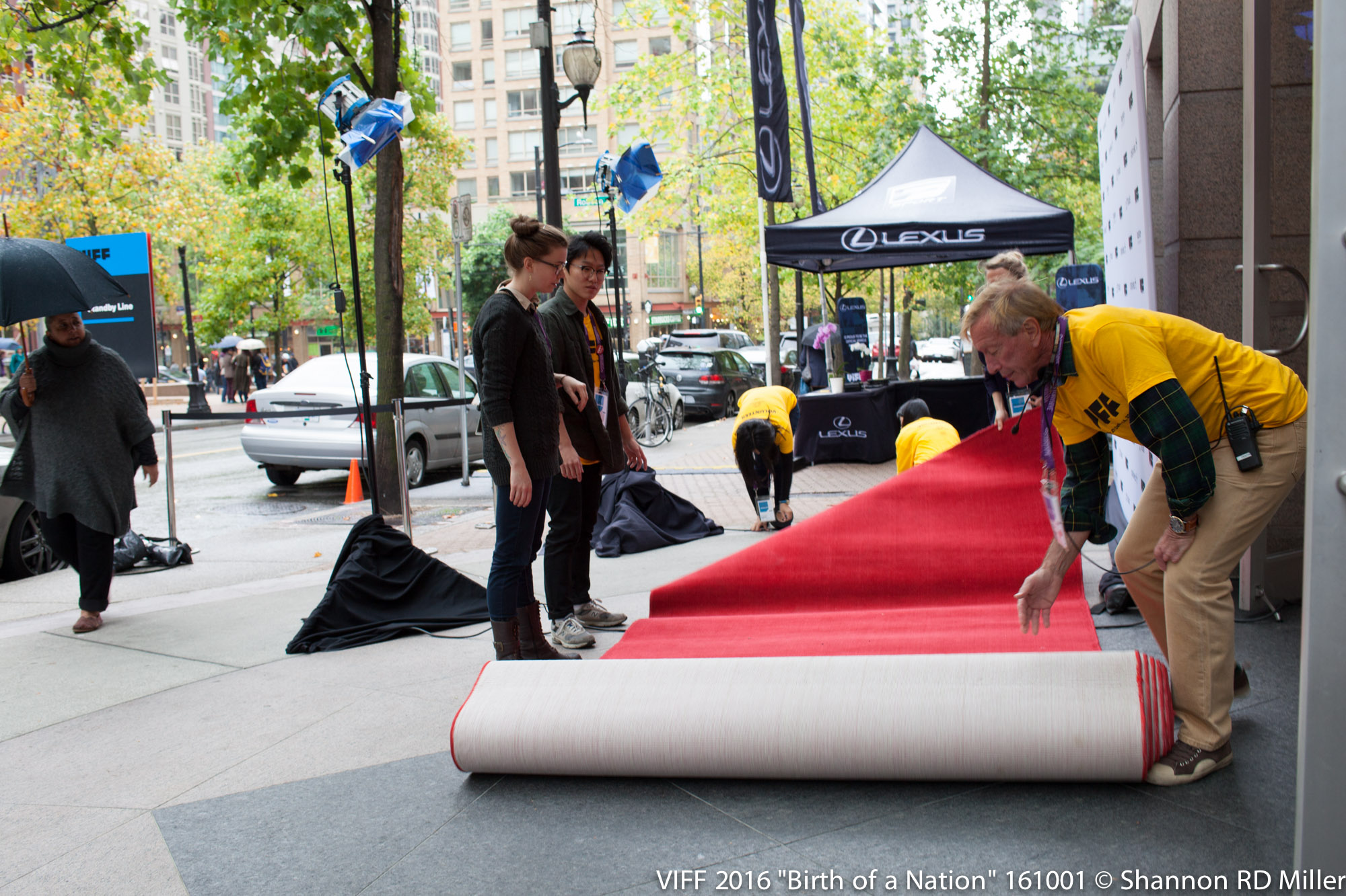 Rolling out the red carpet.