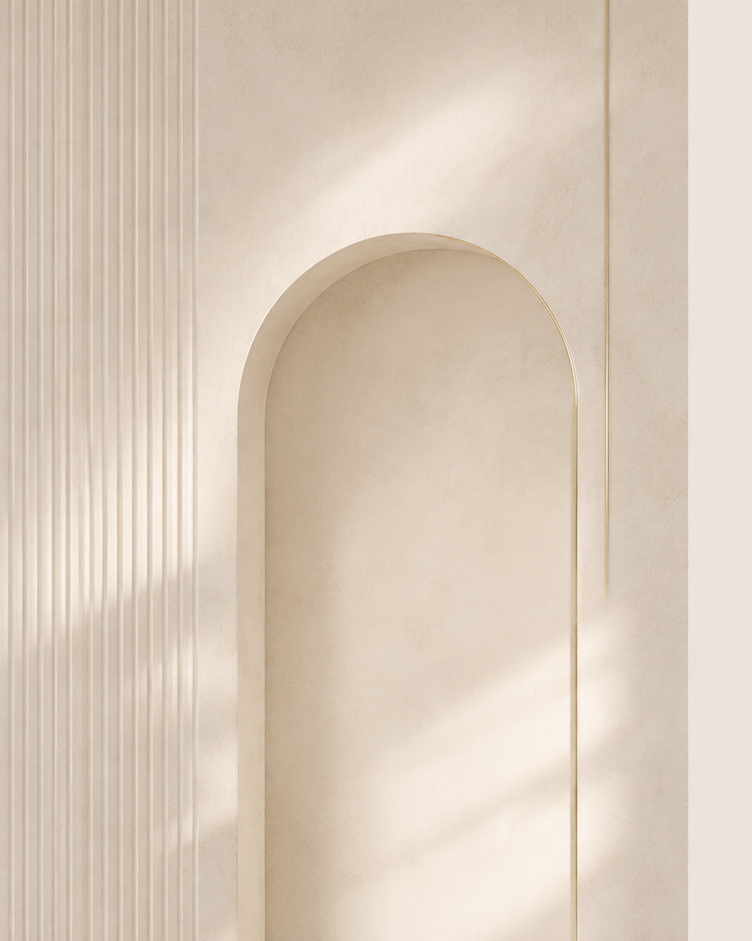 Sunlit archway, calm and considered event planning by Co. 1028