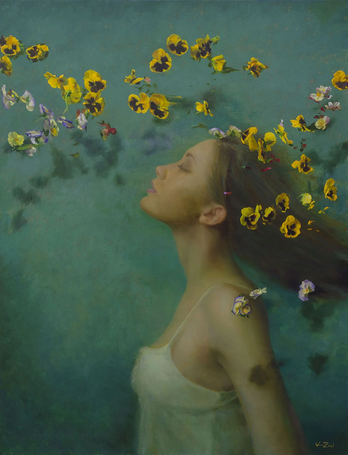 Yellow Matrix, Oil on Linen, (42x32”) Private collection