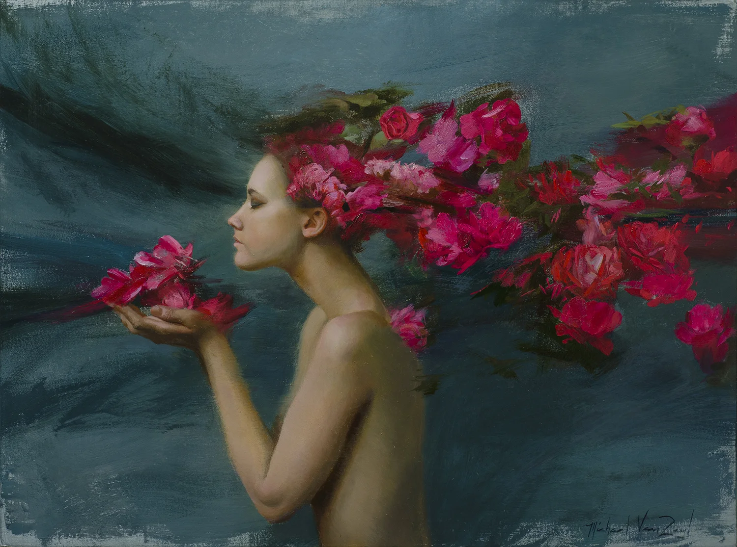 Florista, Oil on Panel, (18 x 24”) Private Collection