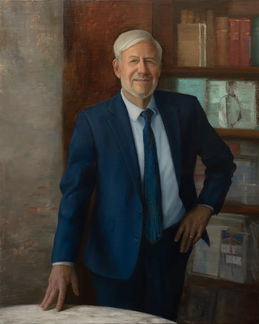 Geoffrey Stone, Oil on Linen wrapped panel, (40×32”)