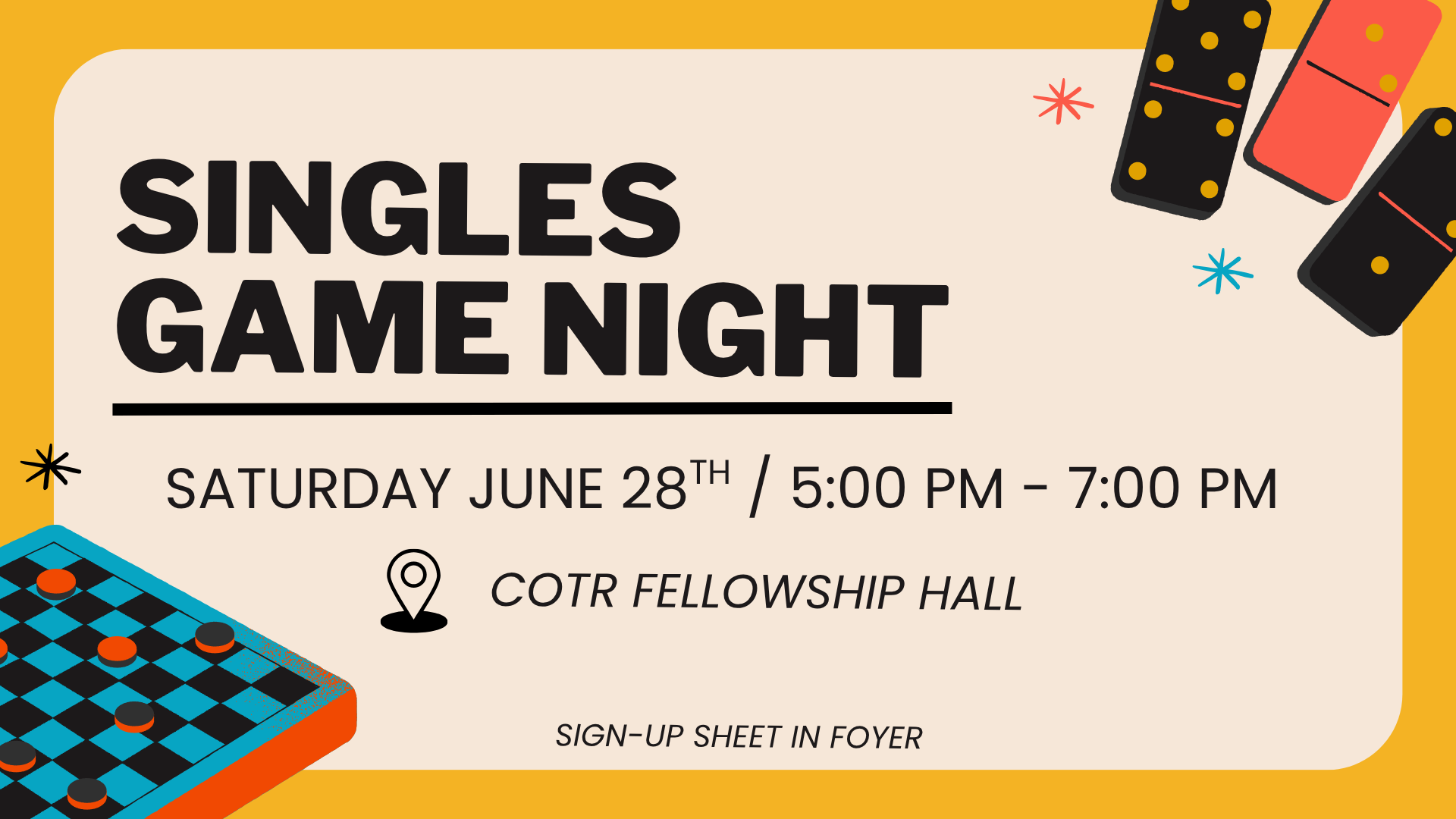 Singles Game Night