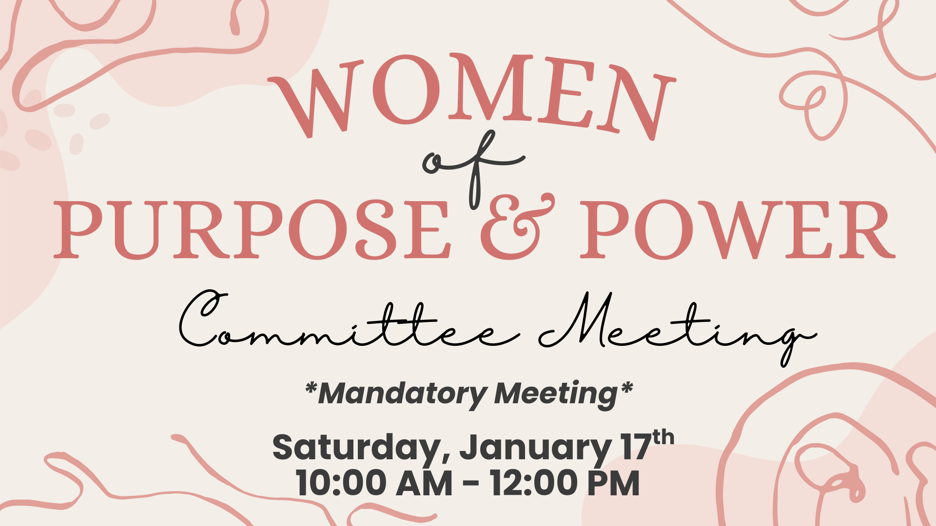 Ladies Committee - Year End MANDATORY Meeting