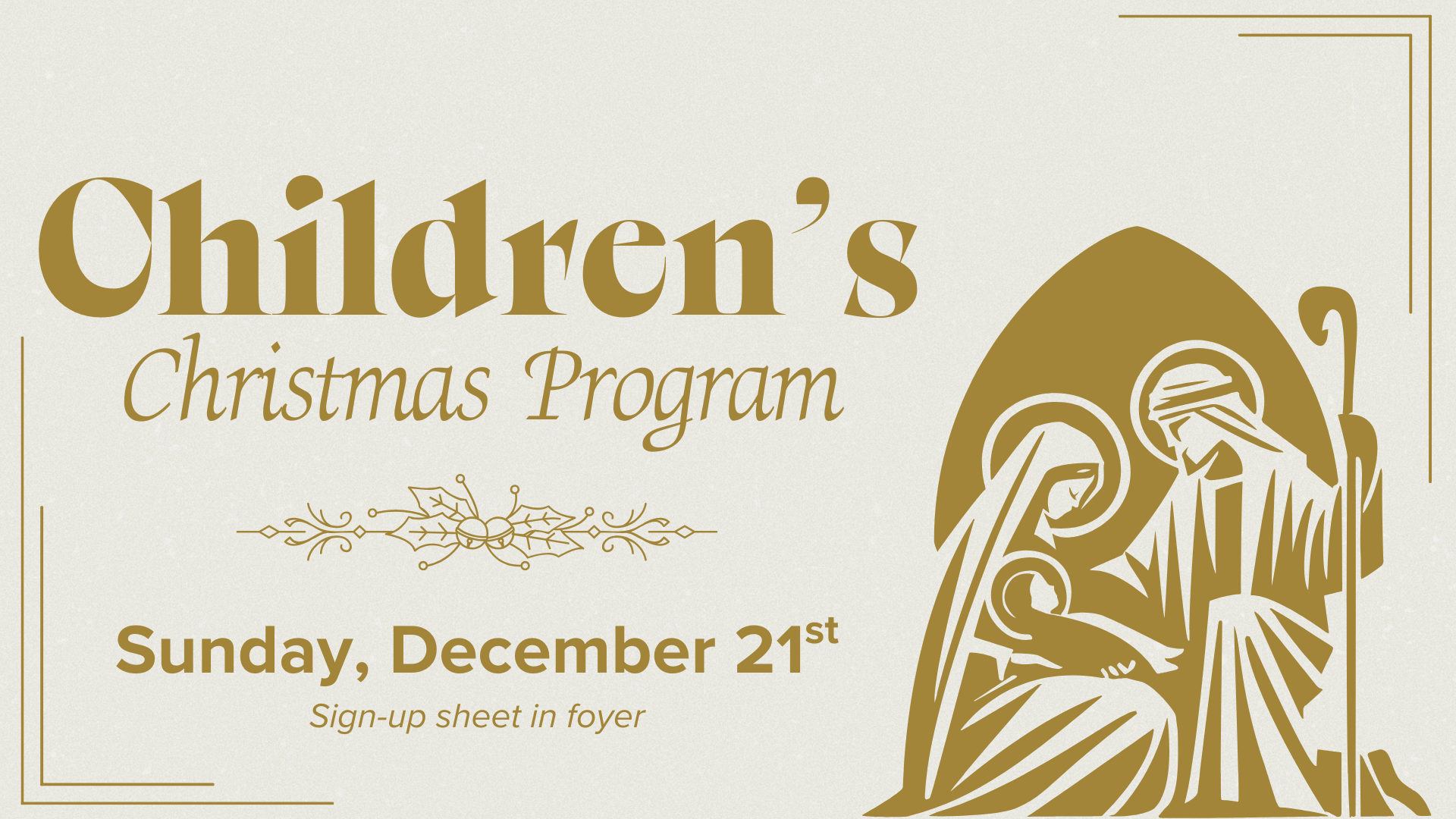 Children's Christmas Program
