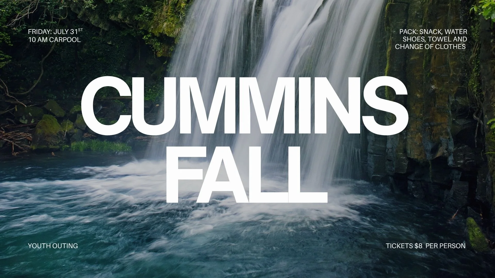 Youth Outing - Cummins Fall Hike
